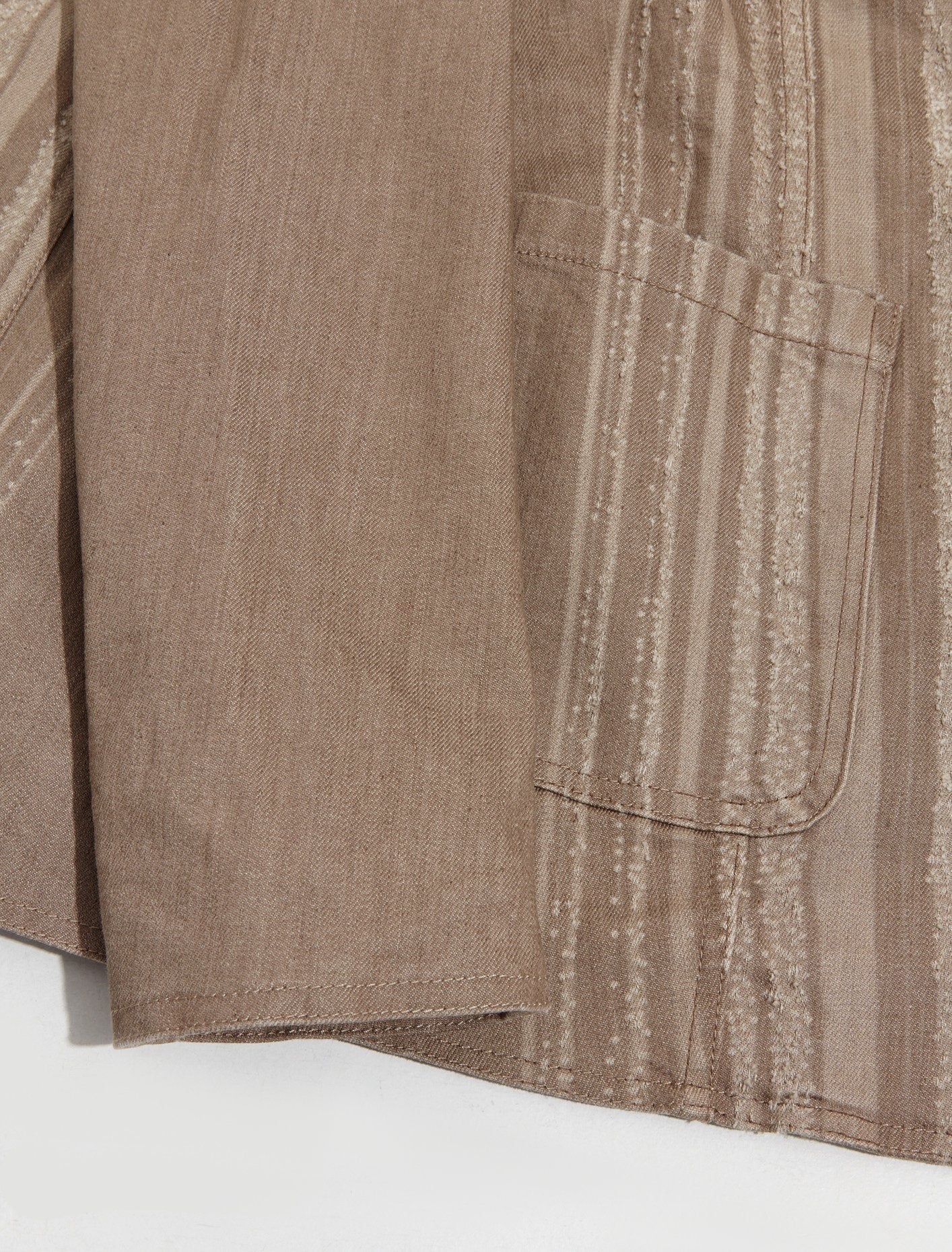 Denim Blazer with Laser Stripe in Oat
