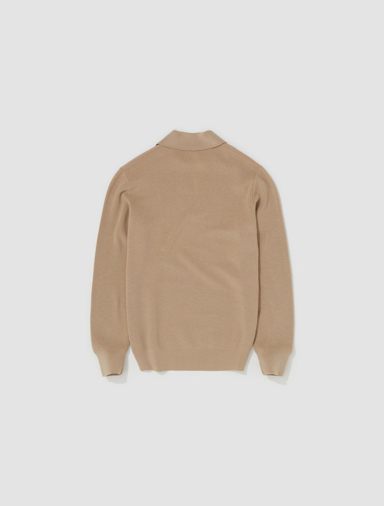 Merino Polo Shirt in Camel