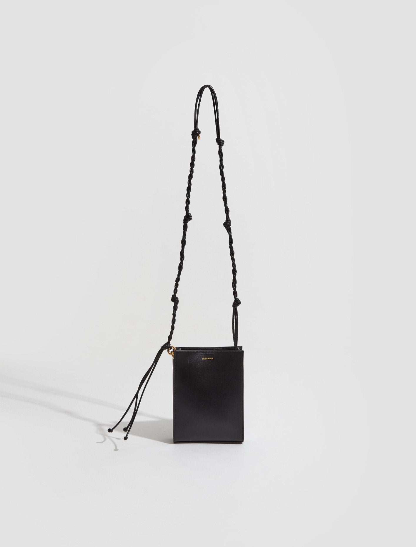 トートバッグ Jil Sander Tangle Rings Small Black Leather Crossbody Bag Jil Sander - Tangle Crossbody Bag in Black