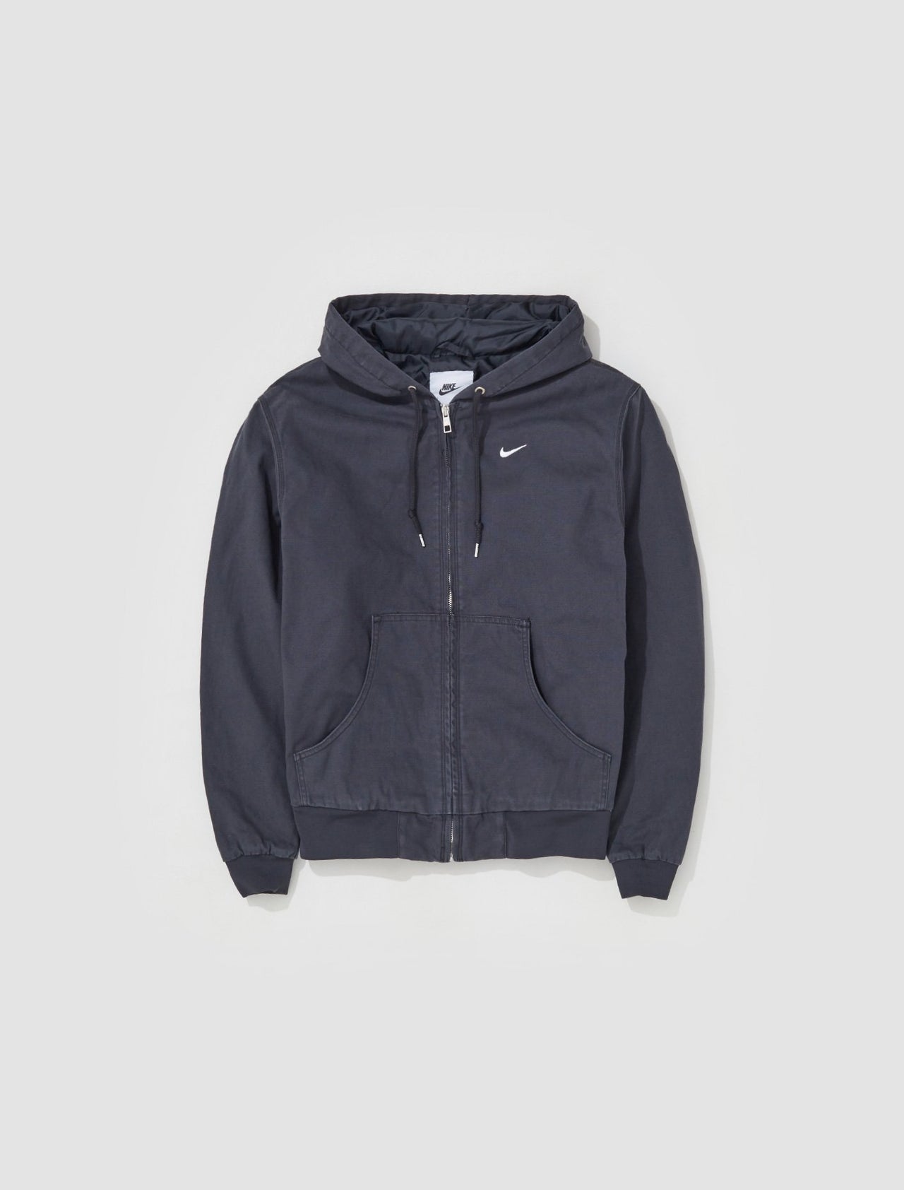 Padded Hooded Jacket in Off-Noir