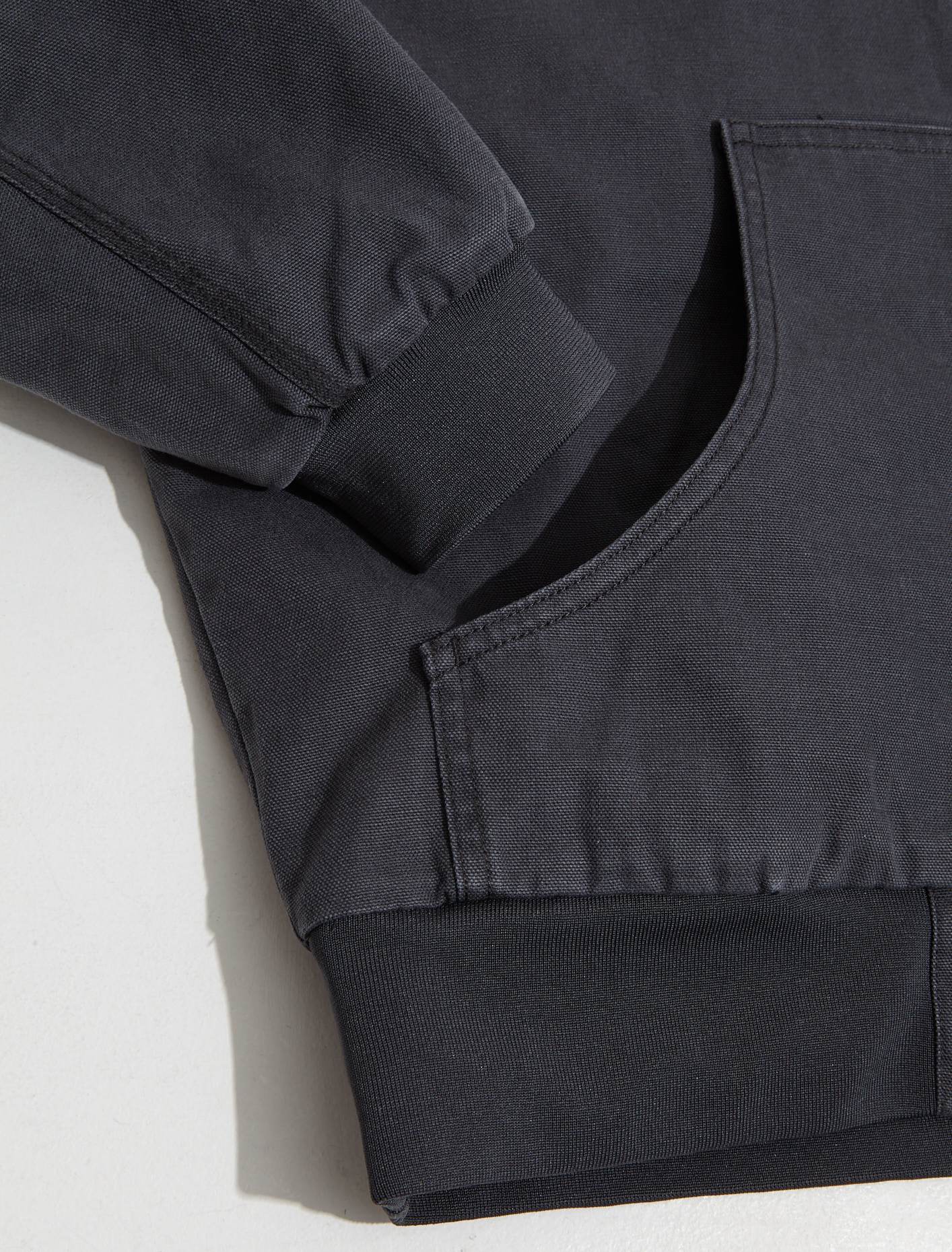 Padded Hooded Jacket in Off-Noir