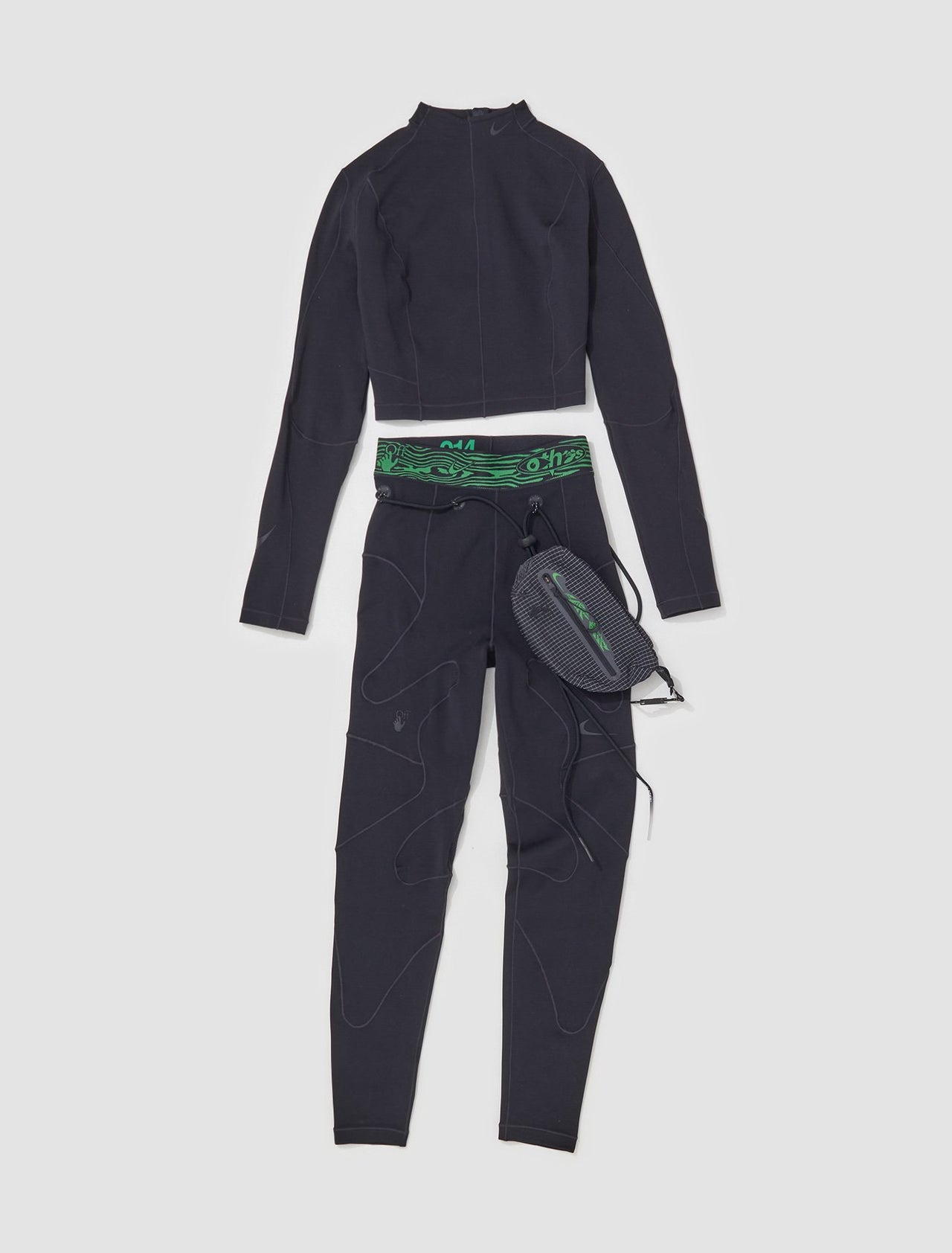 x Off-White Dri-FIT Long Sleeve Top in Black