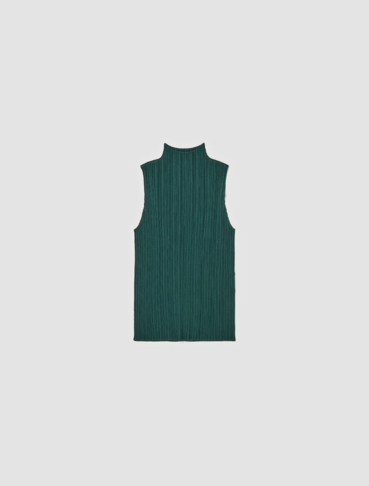 Pleated Shirt in Dark Green