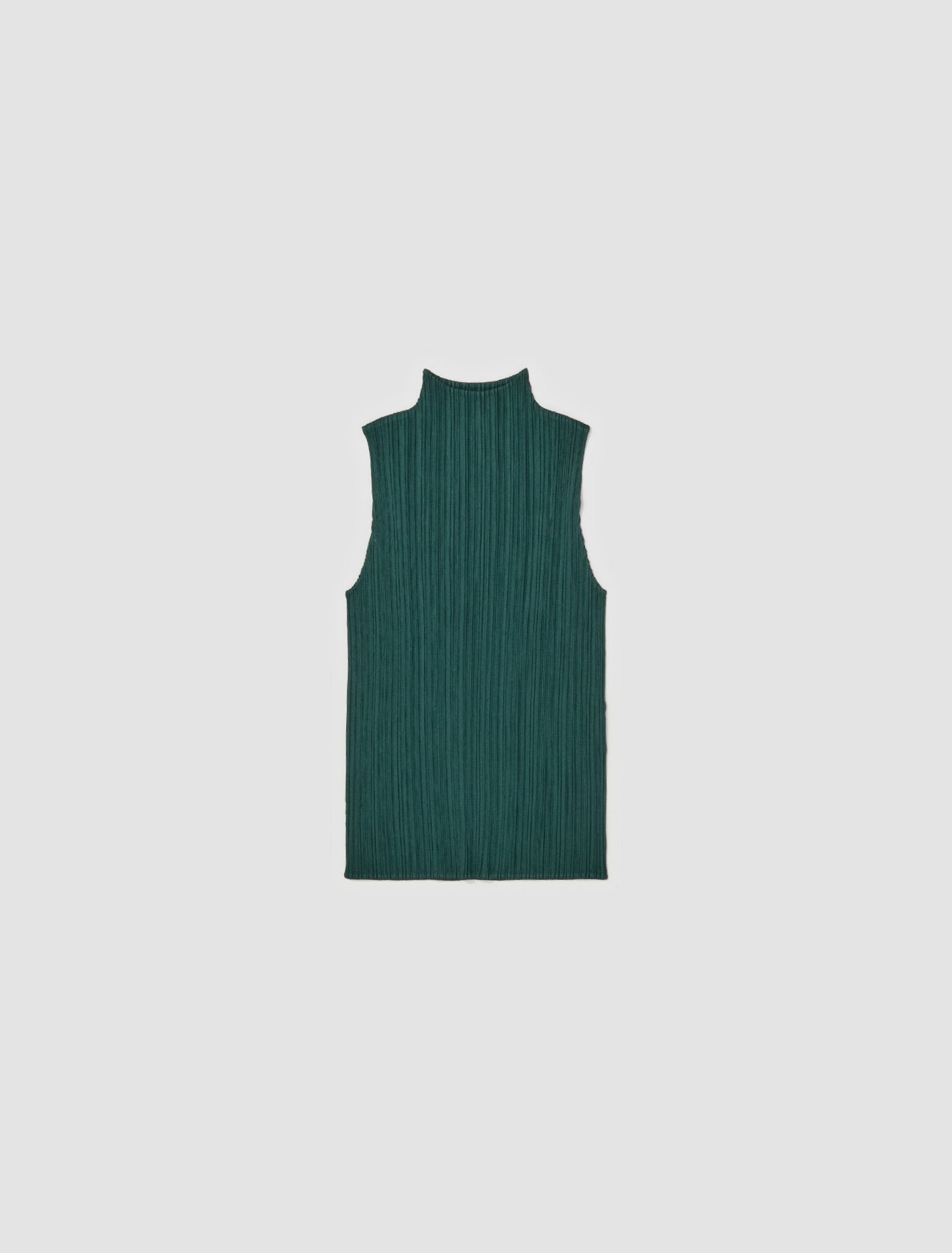 Pleated Shirt in Dark Green