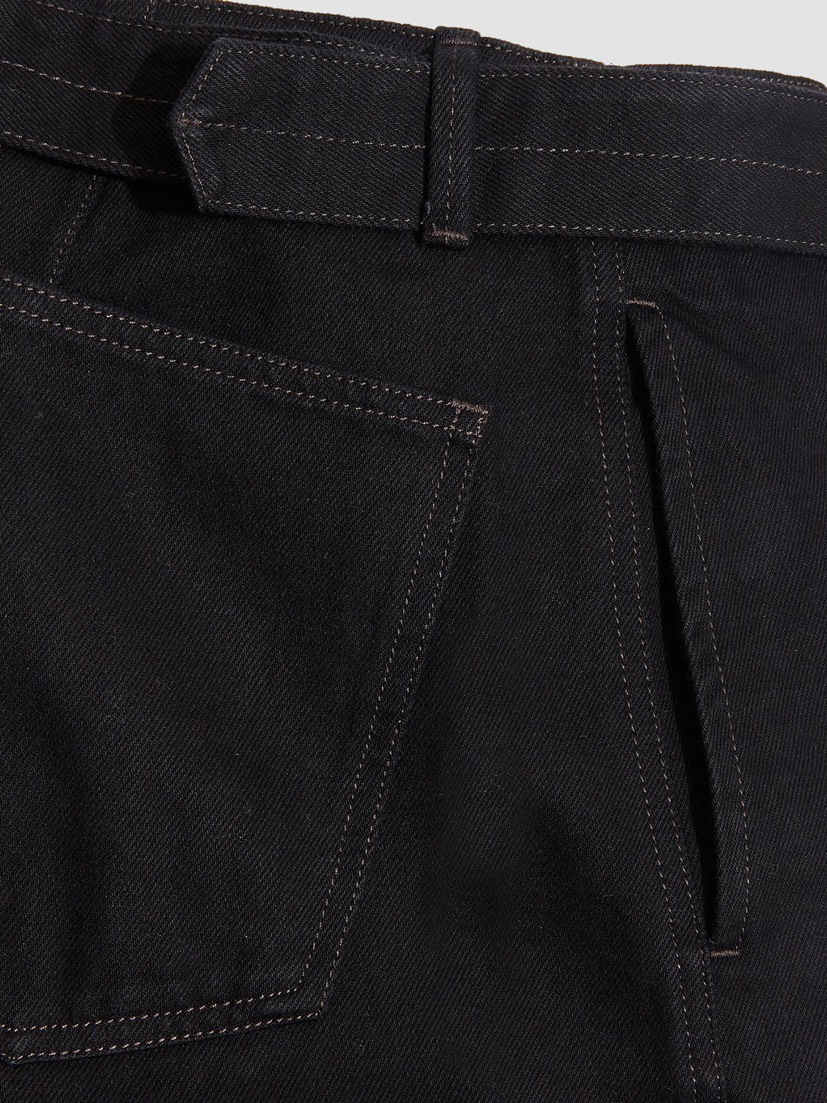 Twisted Belted Pants in Black