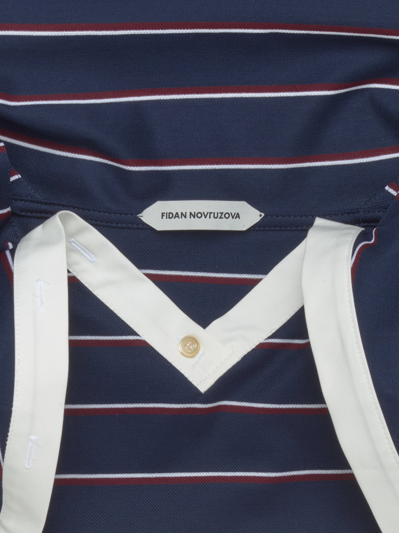 Gaia Polo in Blue & Burgundy