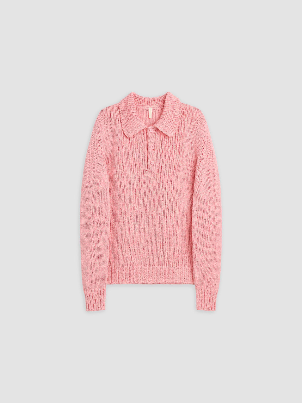Linen Polo in Pink