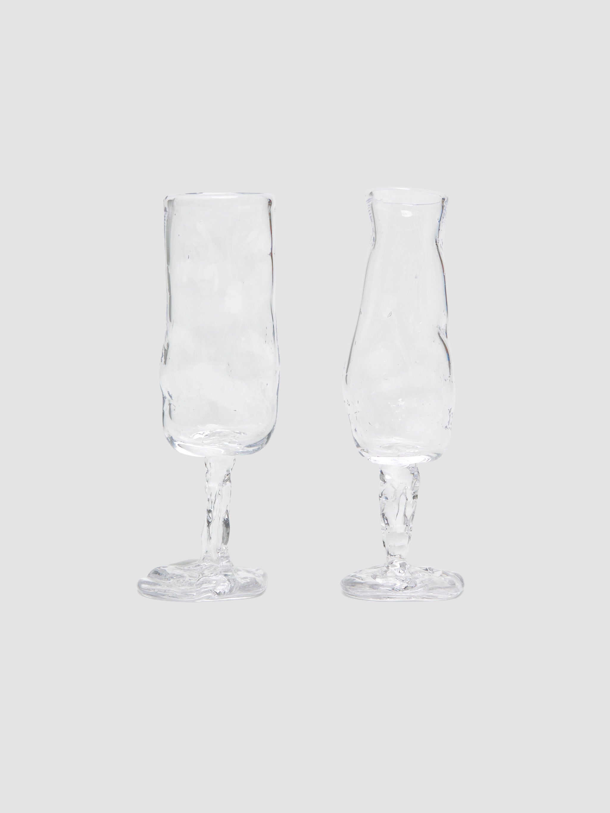 x Niko June Set of Champagne Glasses in Transparent