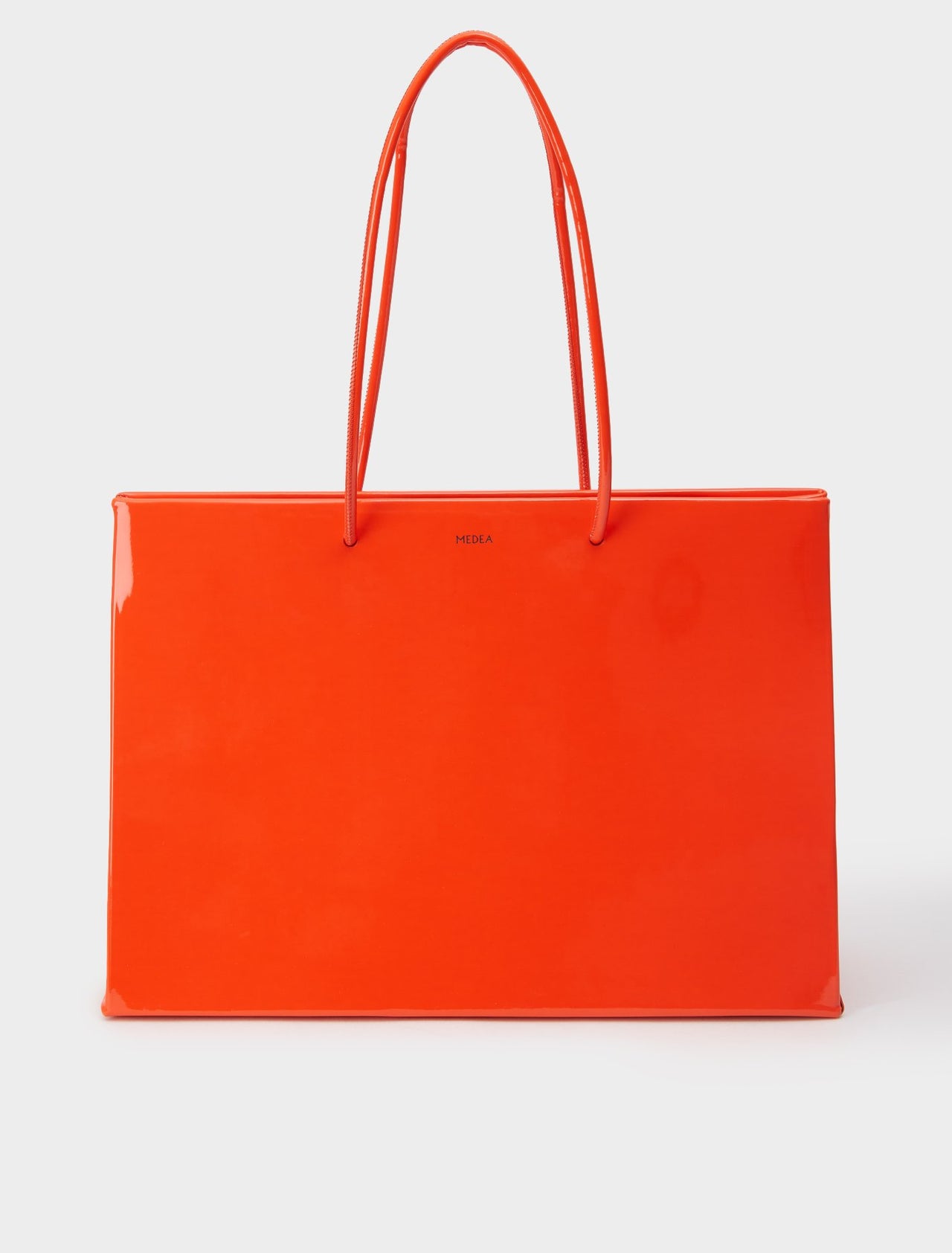 Dieci Vinyl Shopping Bag in Scarlet