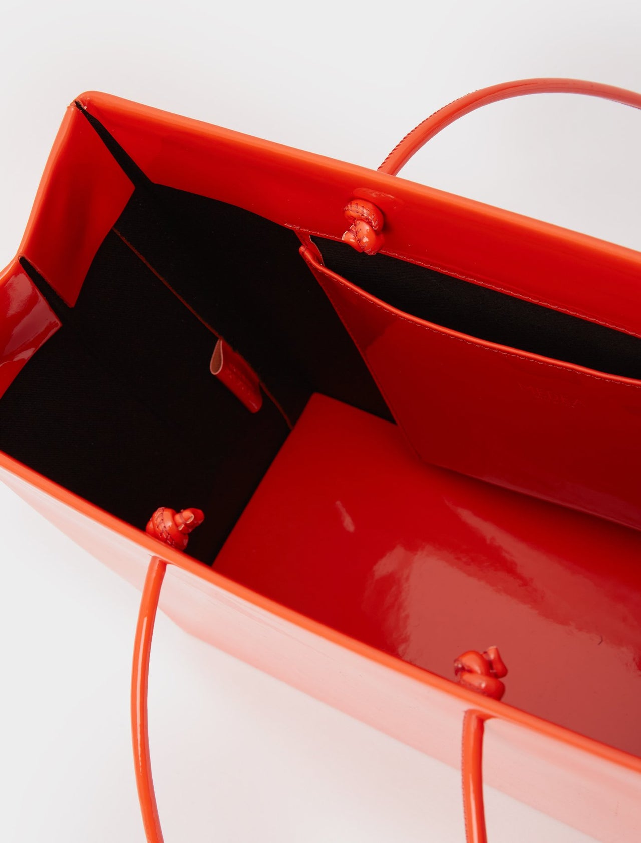 Dieci Vinyl Shopping Bag in Scarlet