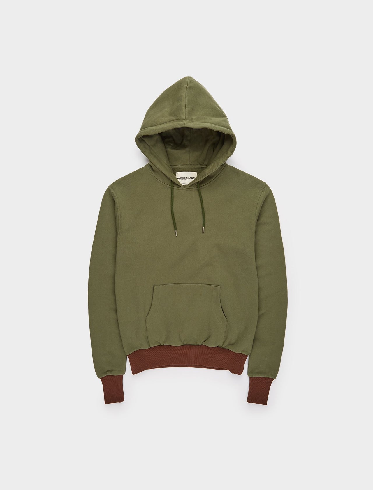 Y-Shape Yoke Hoodie in Dark Green
