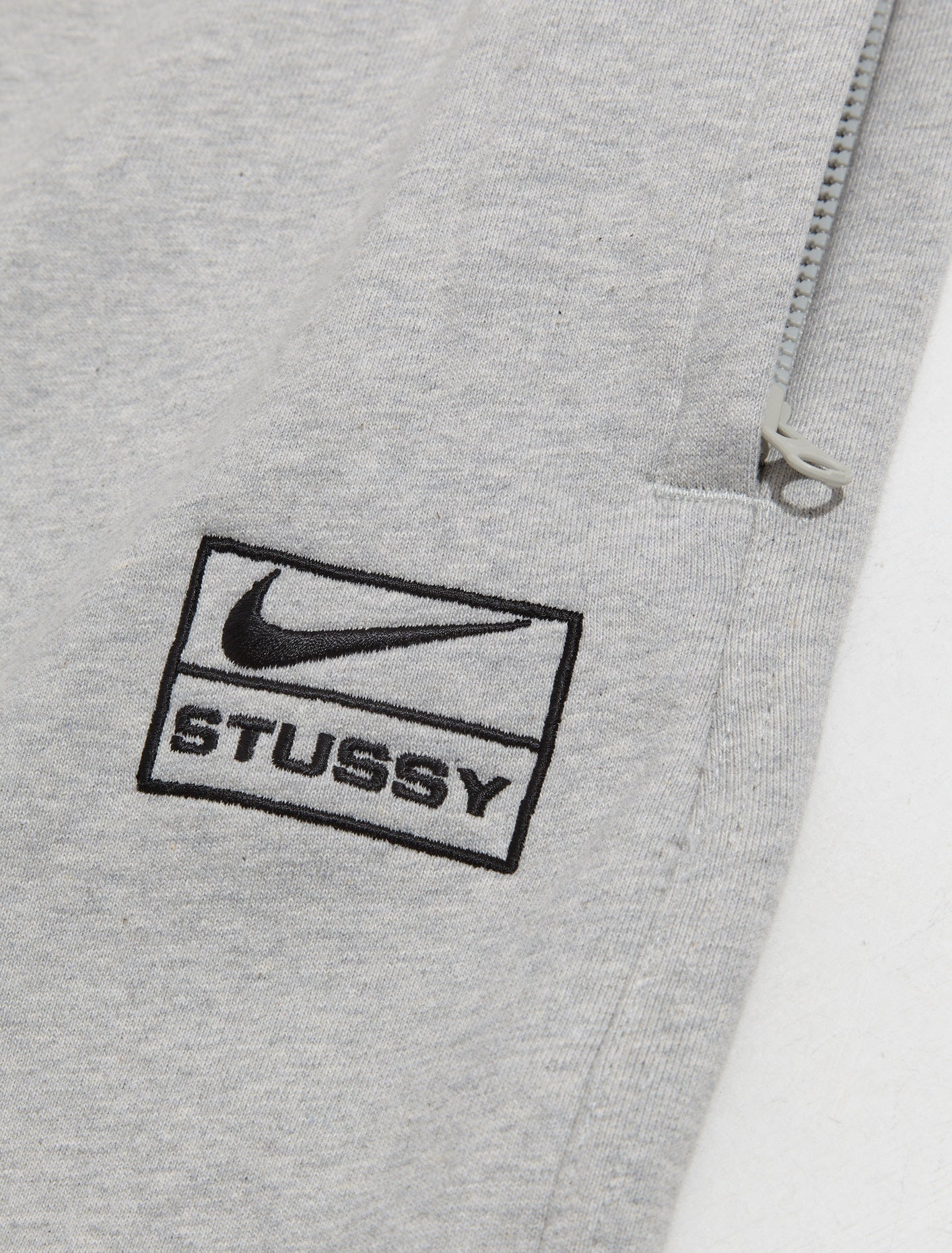 x Stüssy Washed Fleece Pants in Grey Heather