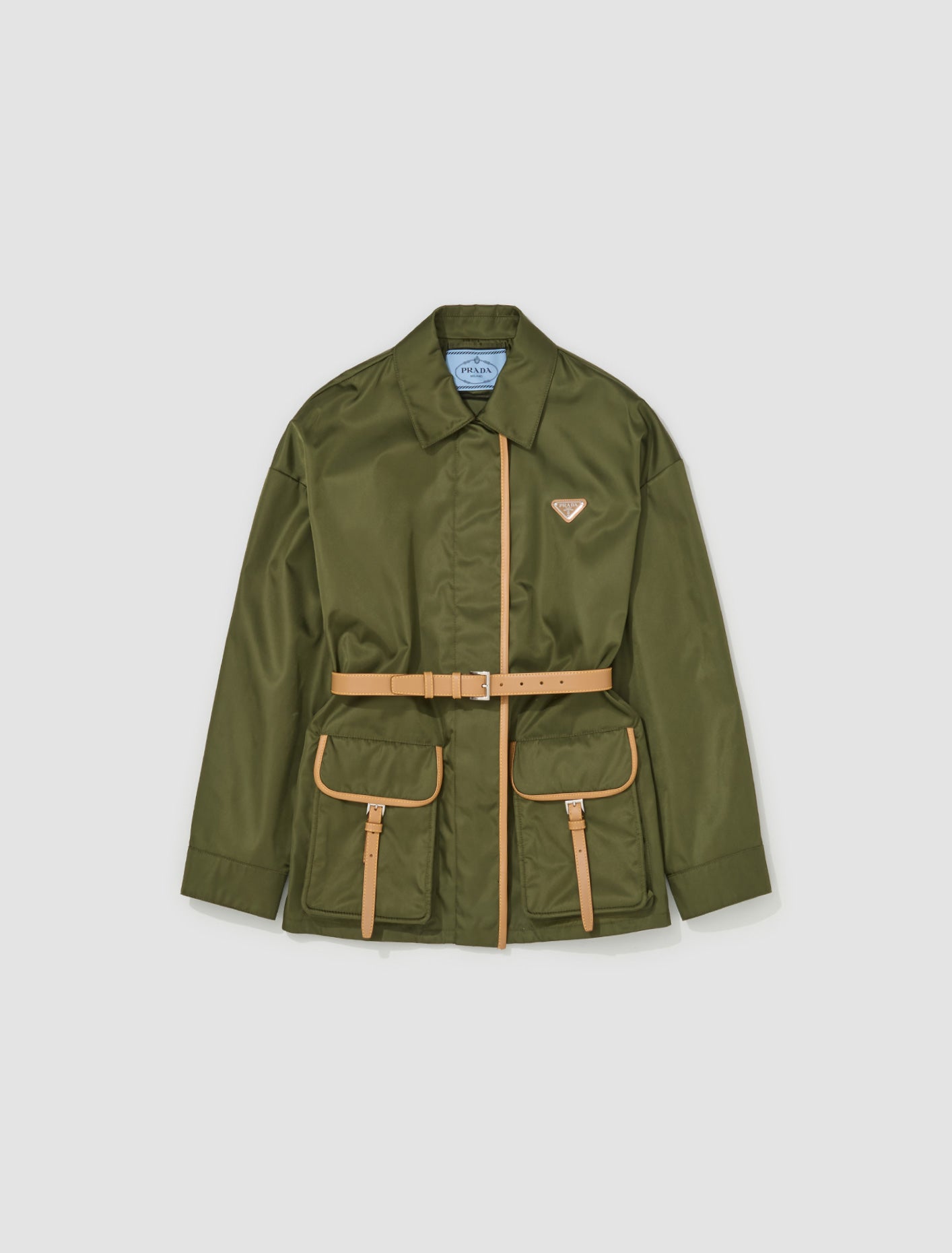 Prada Re-Nylon Jacket in Khaki 292169_1WQ8_F0466 – Voo Store