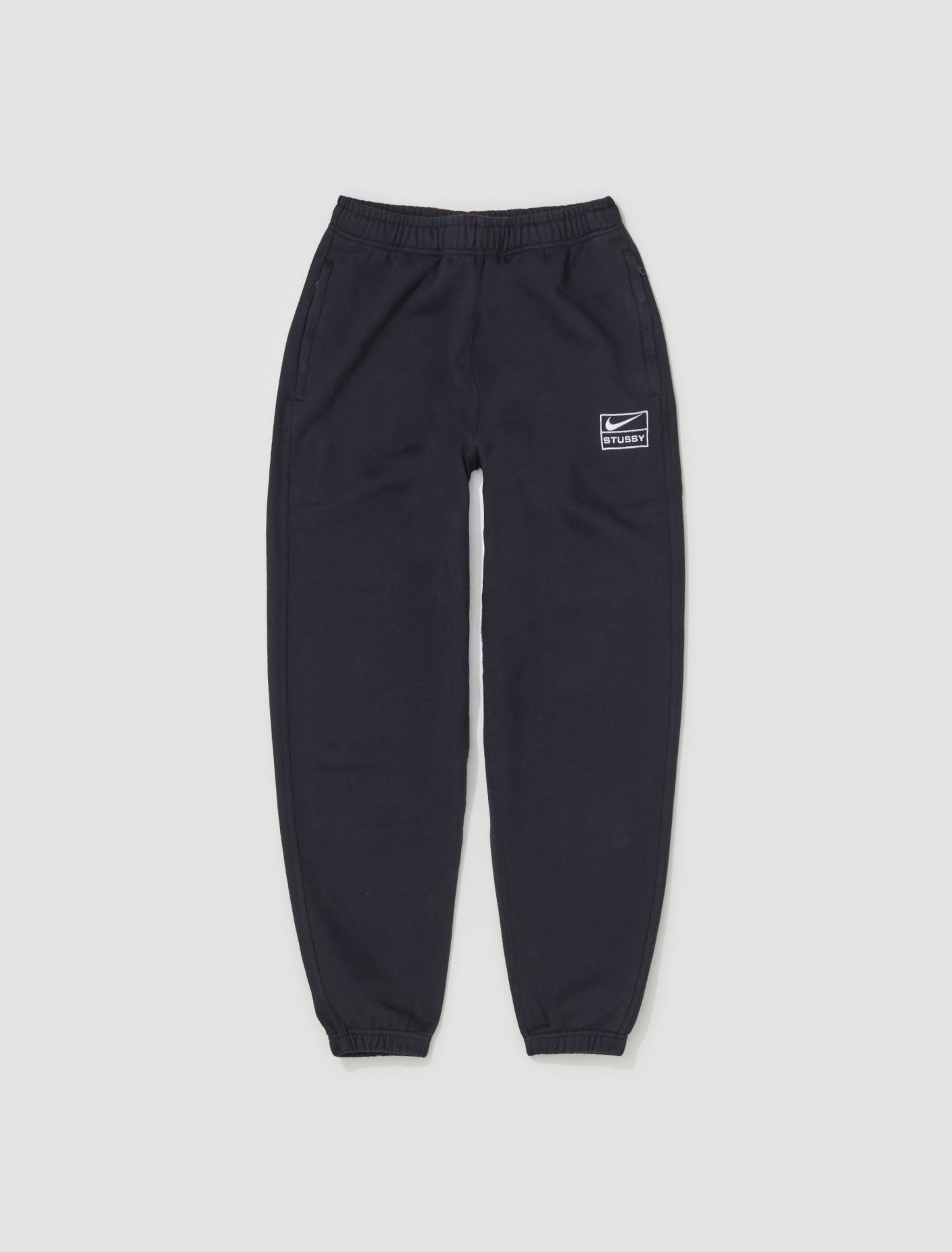x Stüssy Washed Fleece Pants in Black