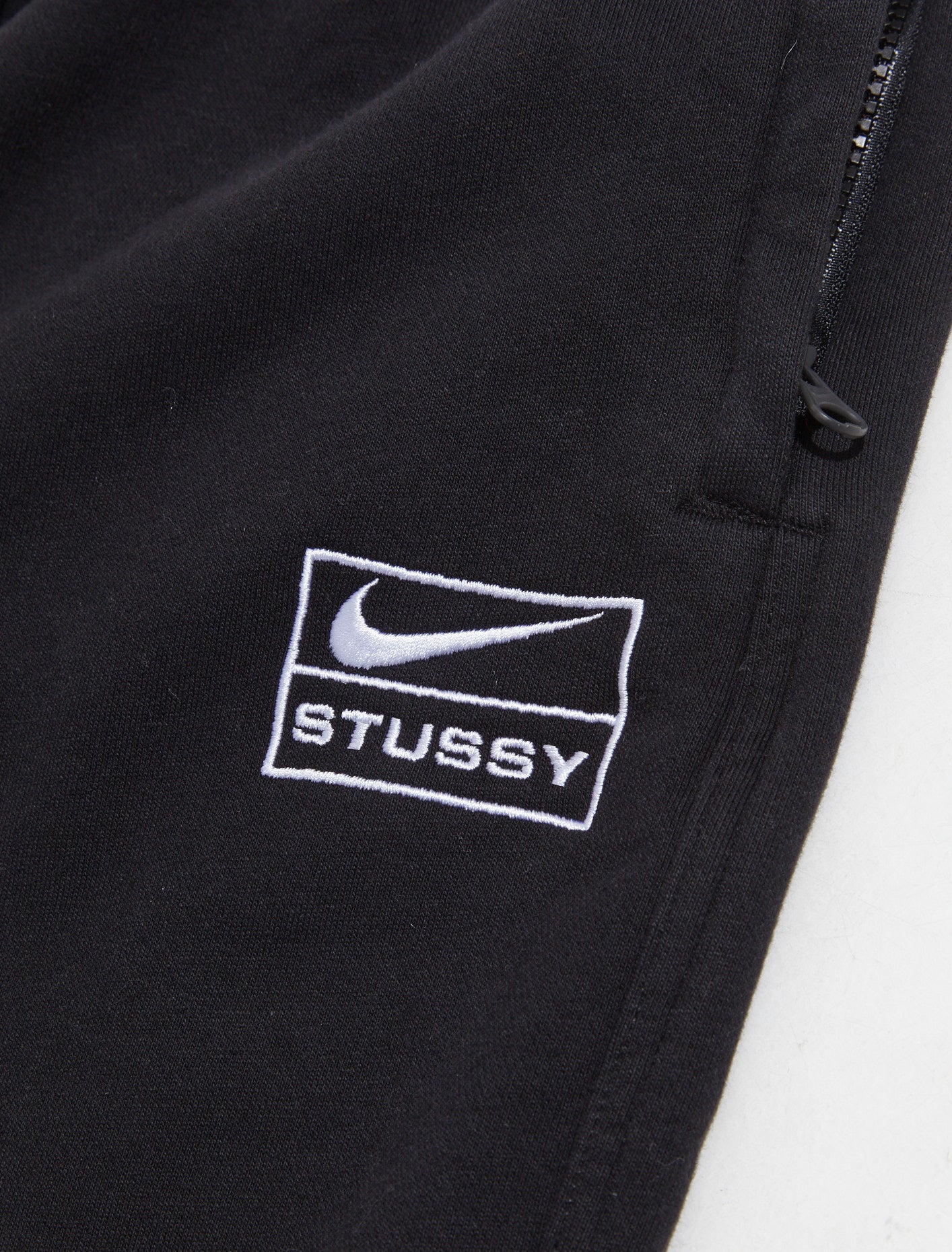x Stüssy Washed Fleece Pants in Black