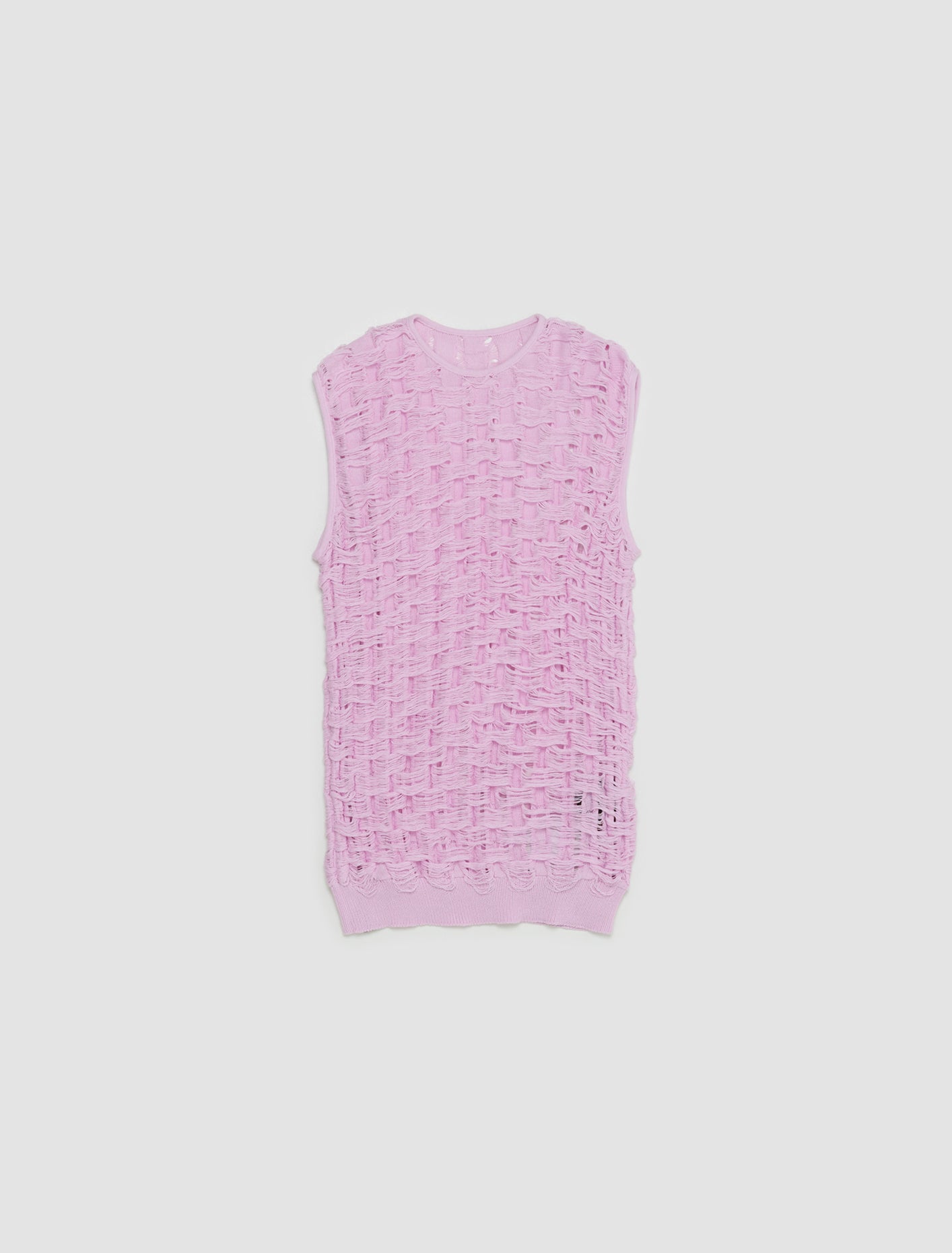 Torn Tank Top in Sickpink