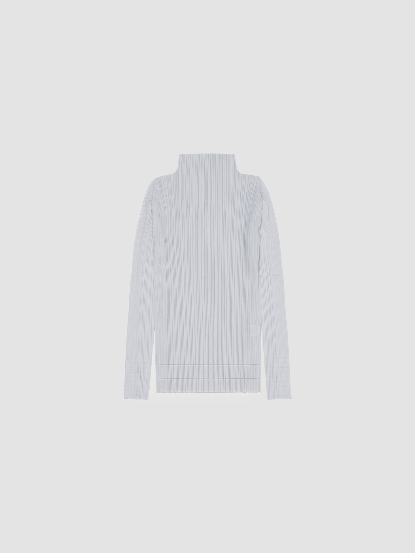 Soft Pleats Long Sleeved Top in Grey