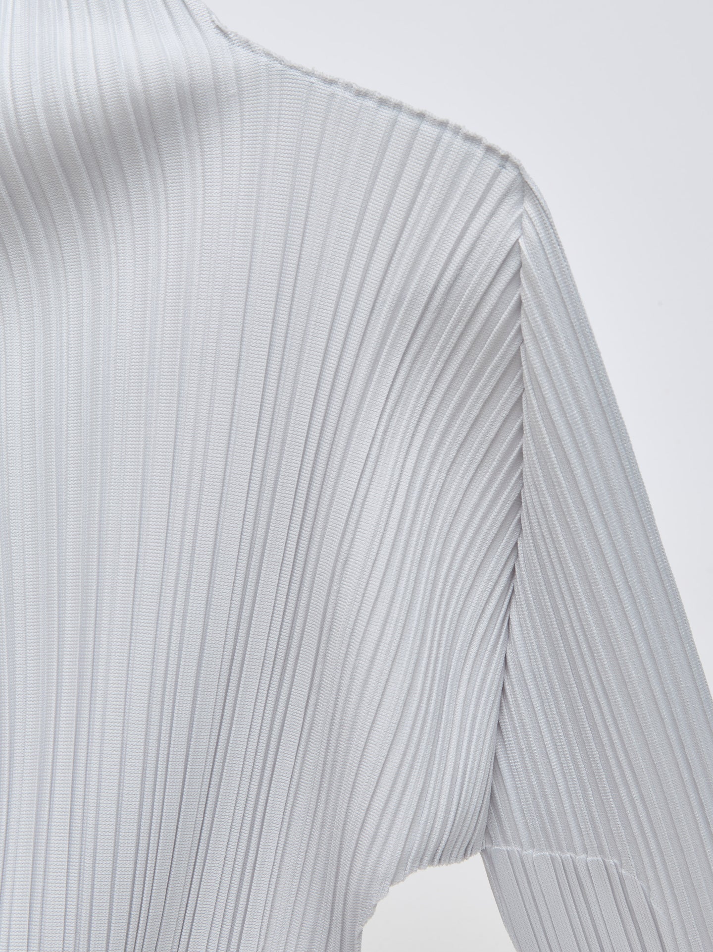 Soft Pleats Long Sleeved Top in Grey