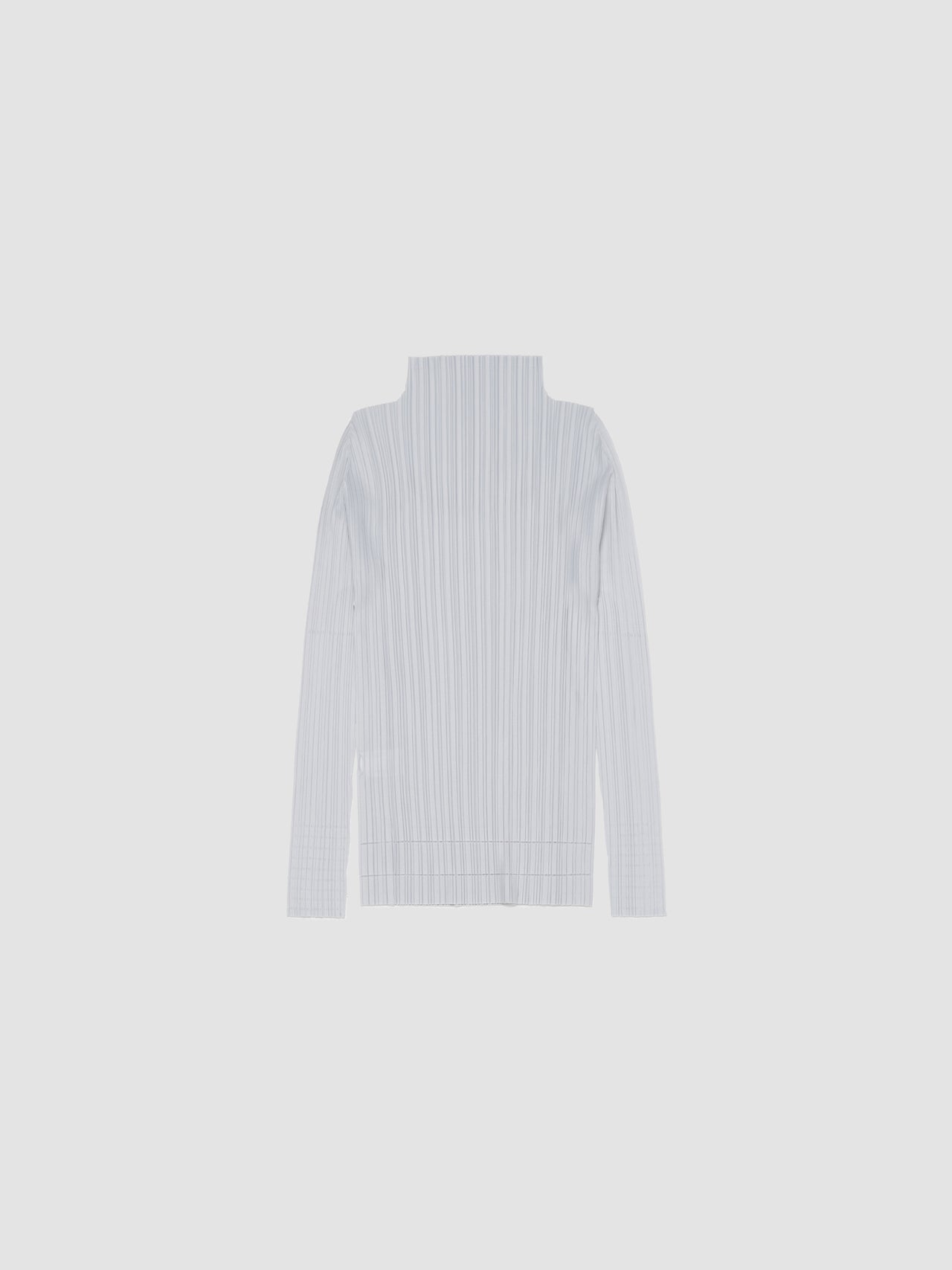 Soft Pleats Long Sleeved Top in Grey