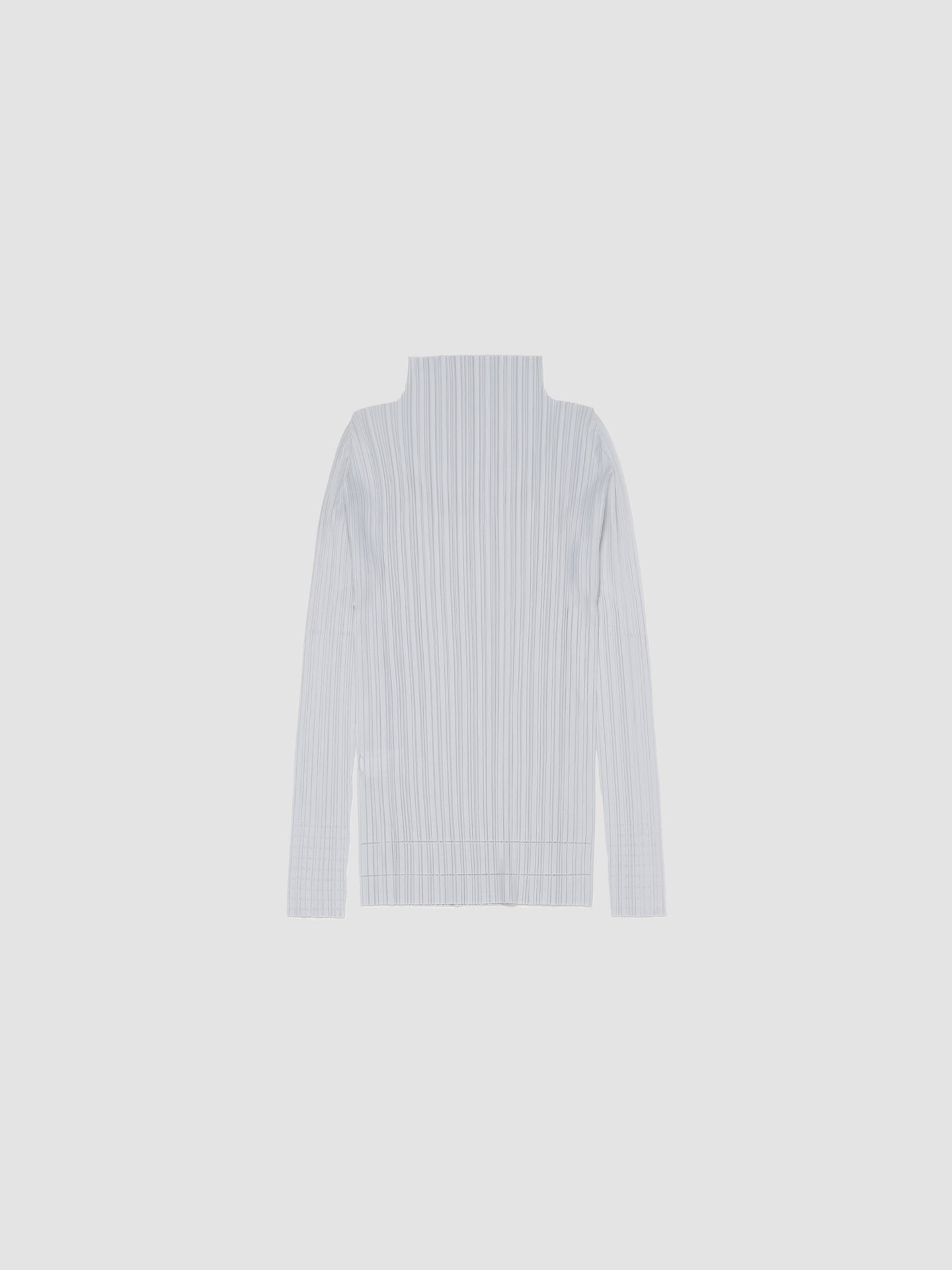 Soft Pleats Long Sleeved Top in Grey