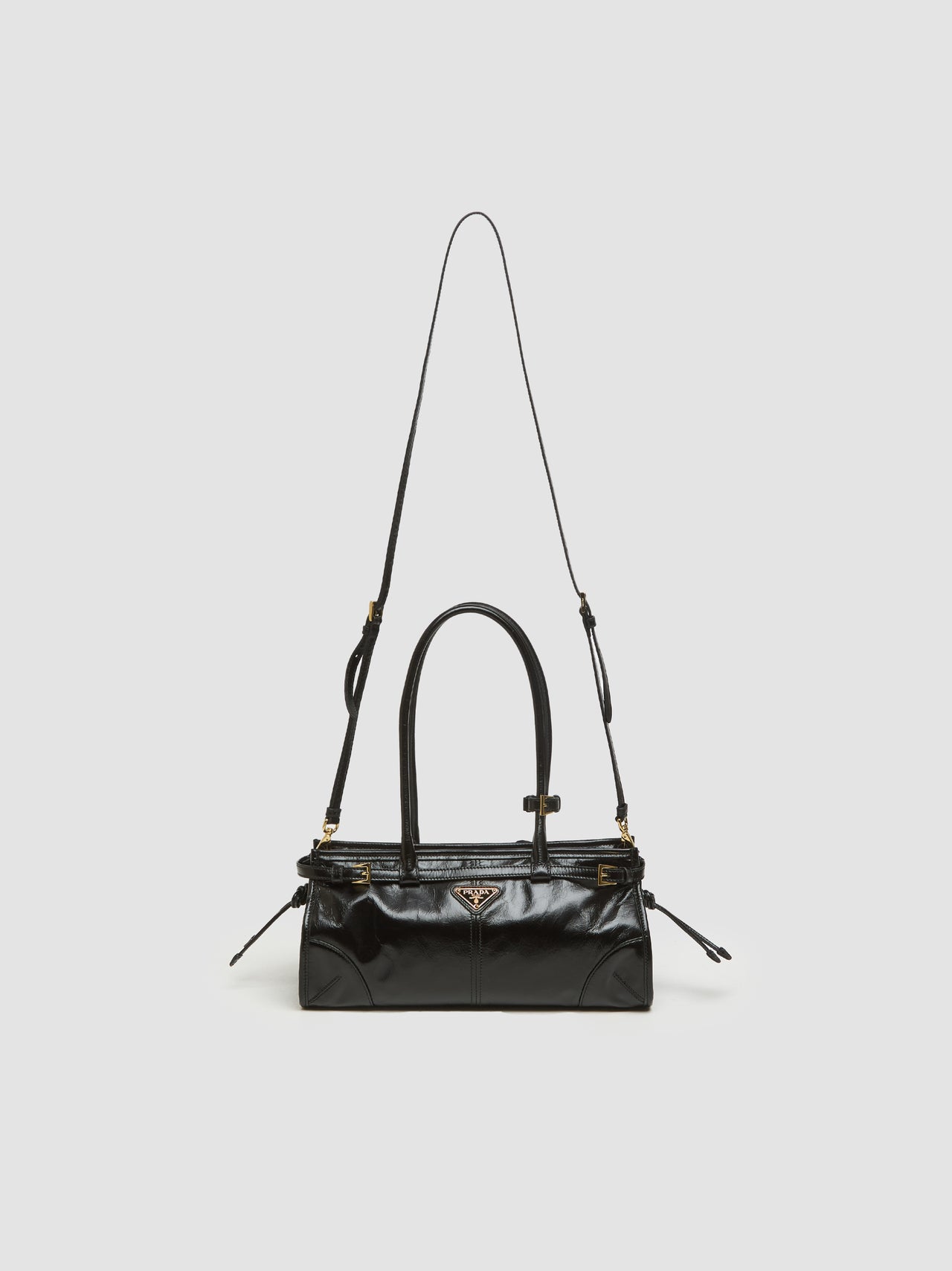 Bonnie Medium Leather Handbag in Black