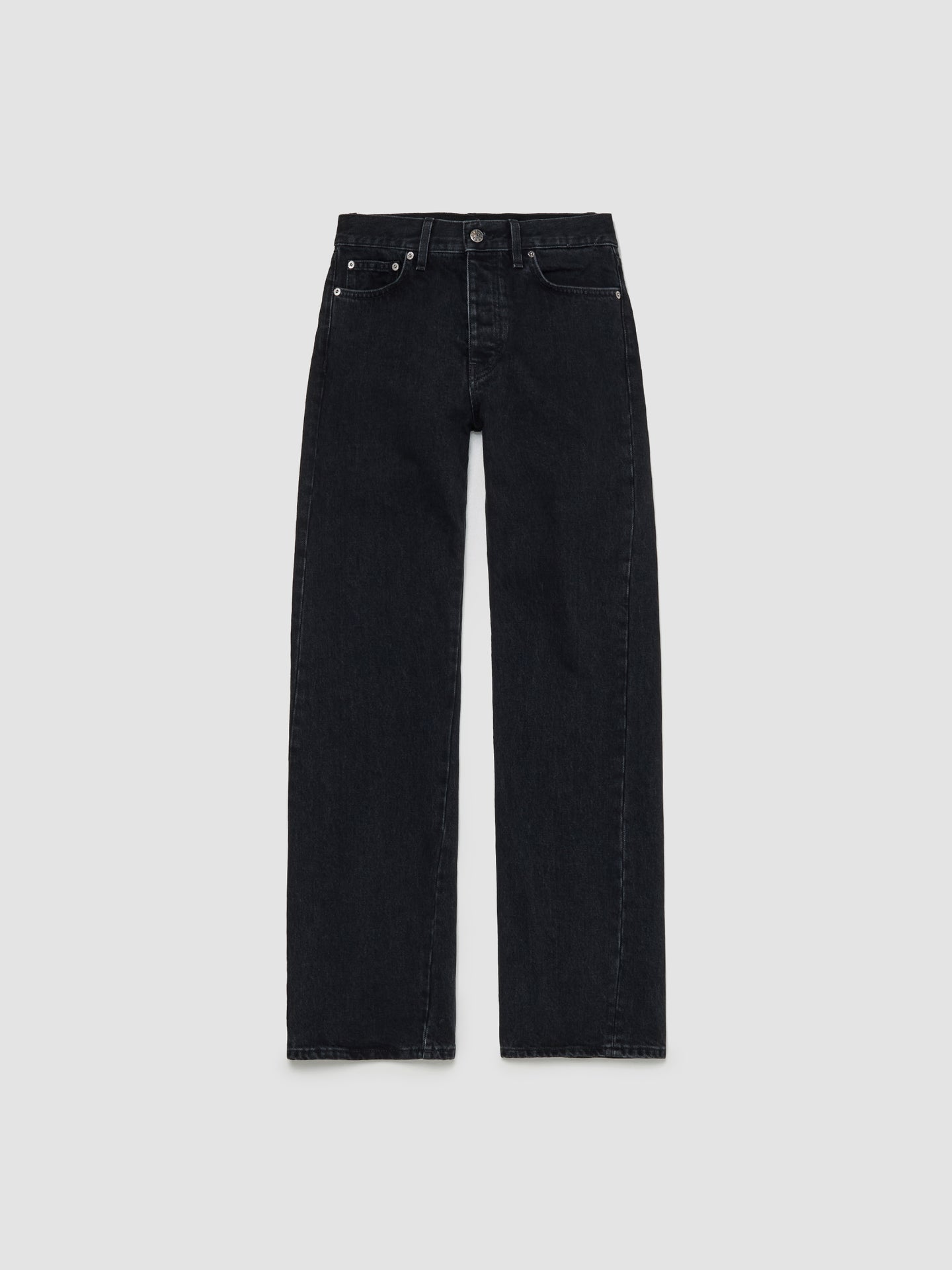 Straight Twist Trousers in Black