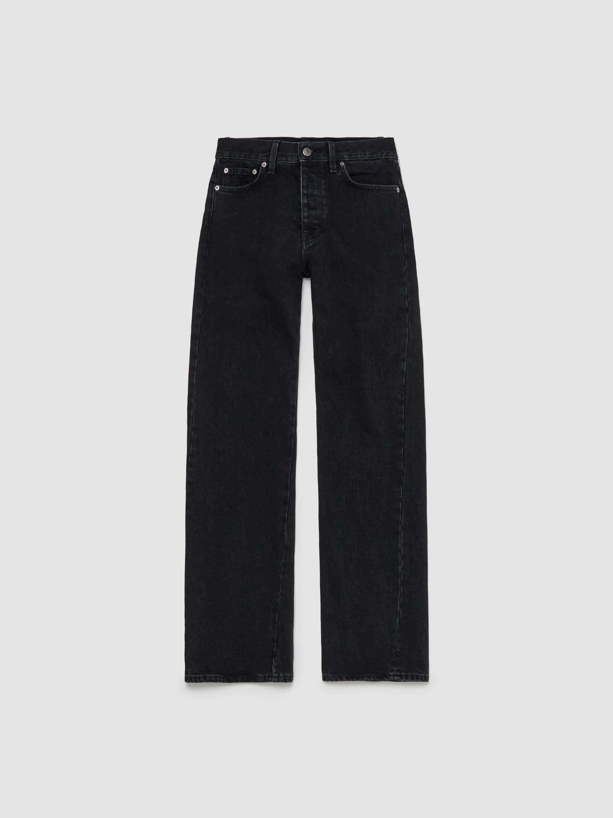 Straight Twist Trousers in Black