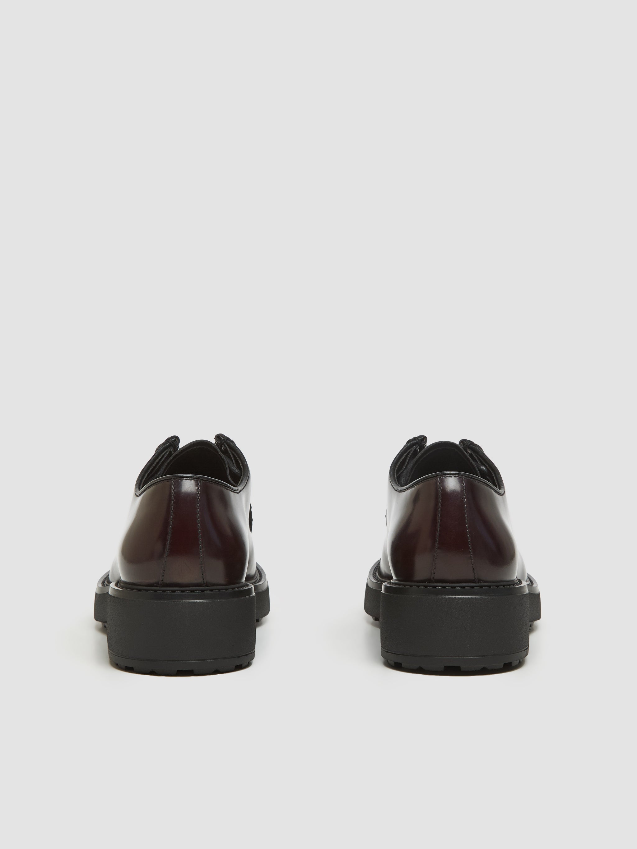 Diapason Opaque Brushed Leather Lace-Up Shoes in Cordovan