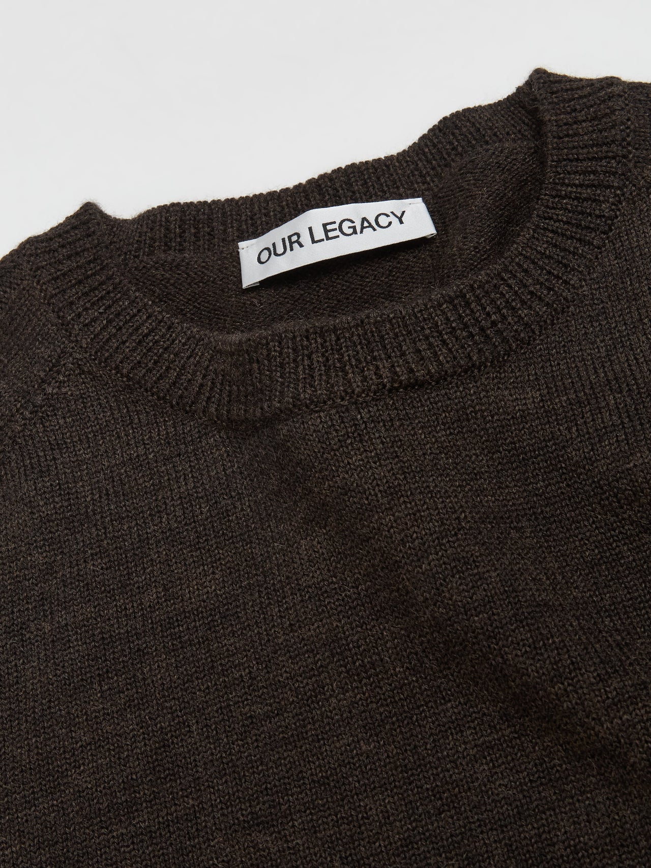 True Rustic Merino Roundneck in University Brown