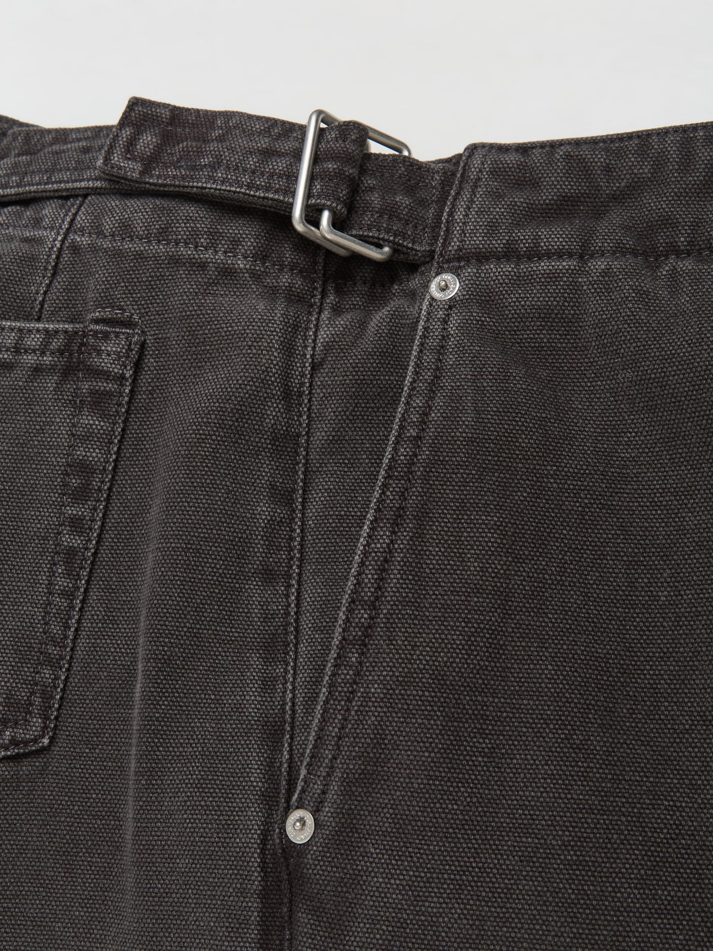 Trucker Reborn Canvas Trousers in Ash Black