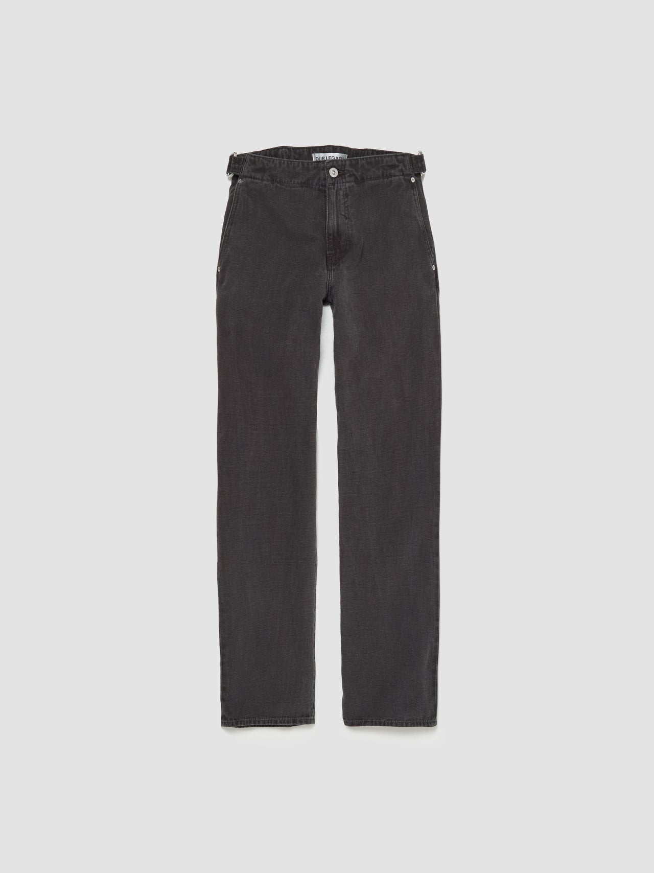 Trucker Reborn Canvas Trousers in Ash Black