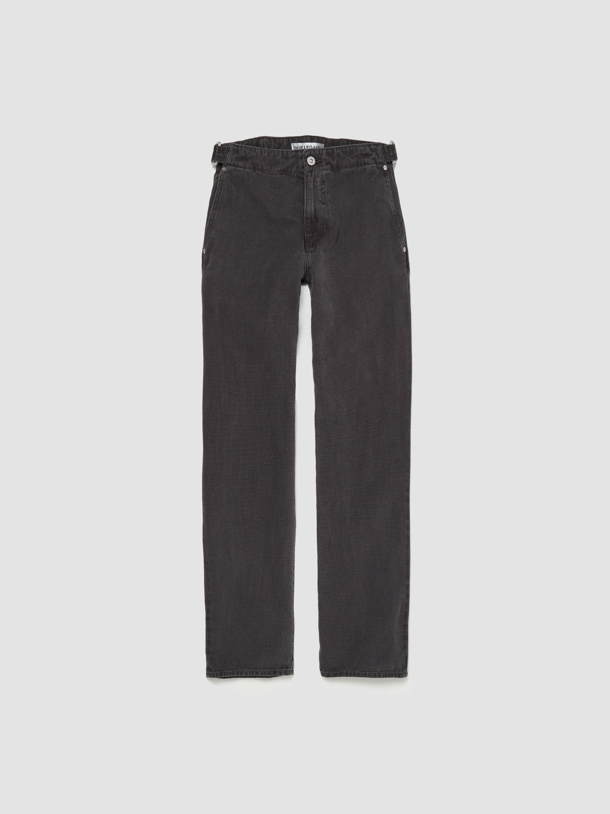 Trucker Reborn Canvas Trousers in Ash Black