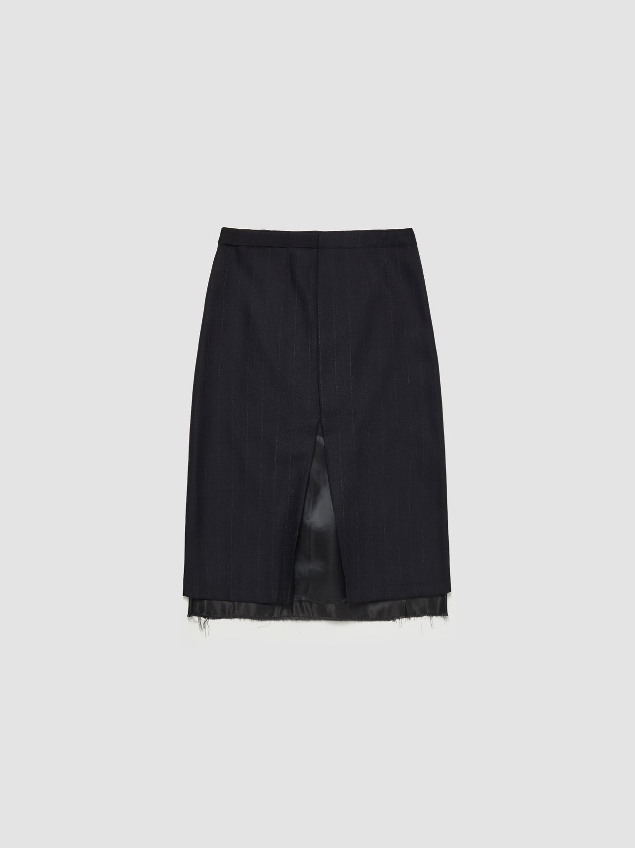 Clasp Skirt in Black Wool