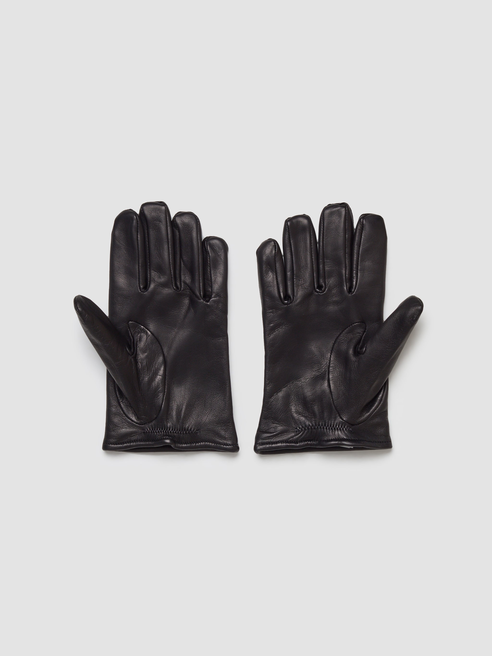 His Gloves in Black Leather