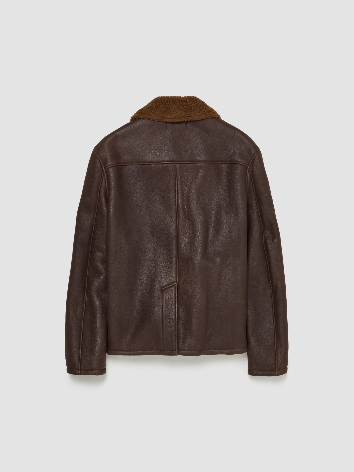 Alaska Shearling Jacket in Rustic Grain Brown