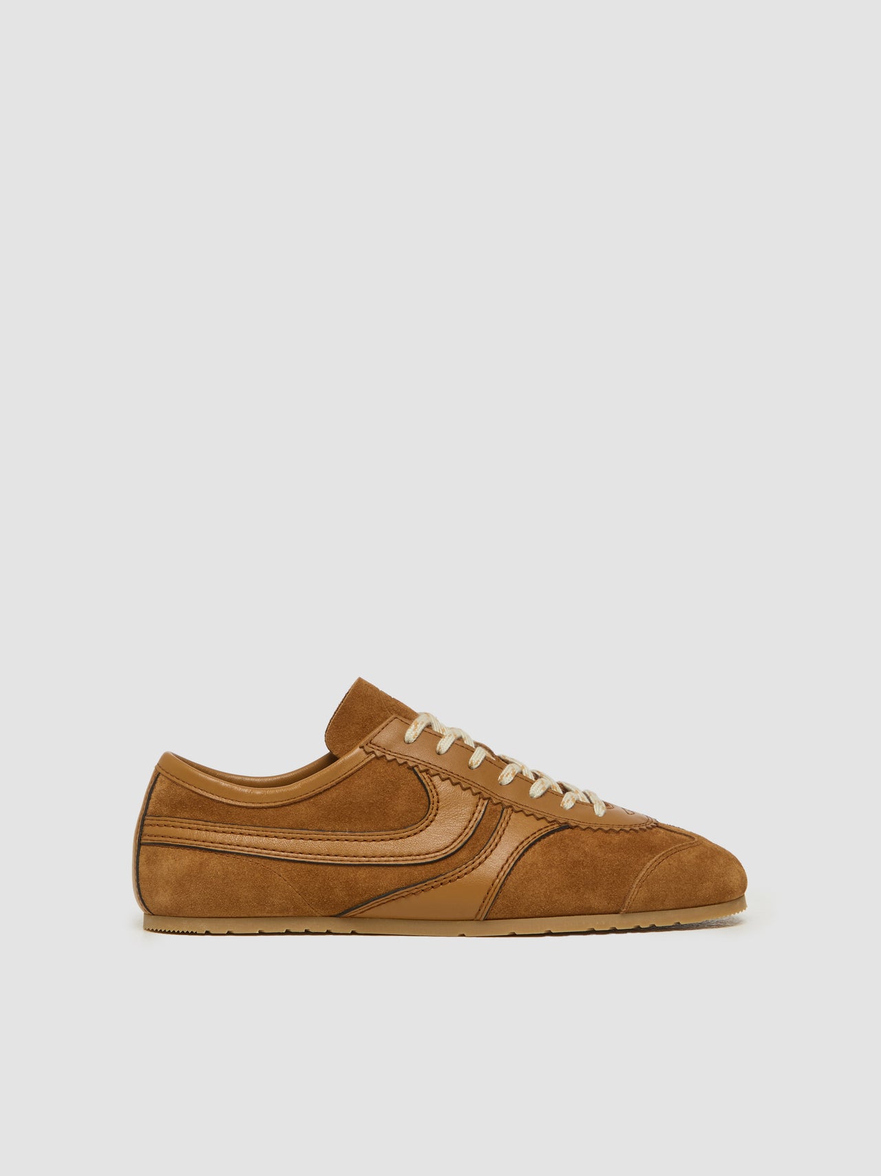 Men's Suede Sneaker in Tan