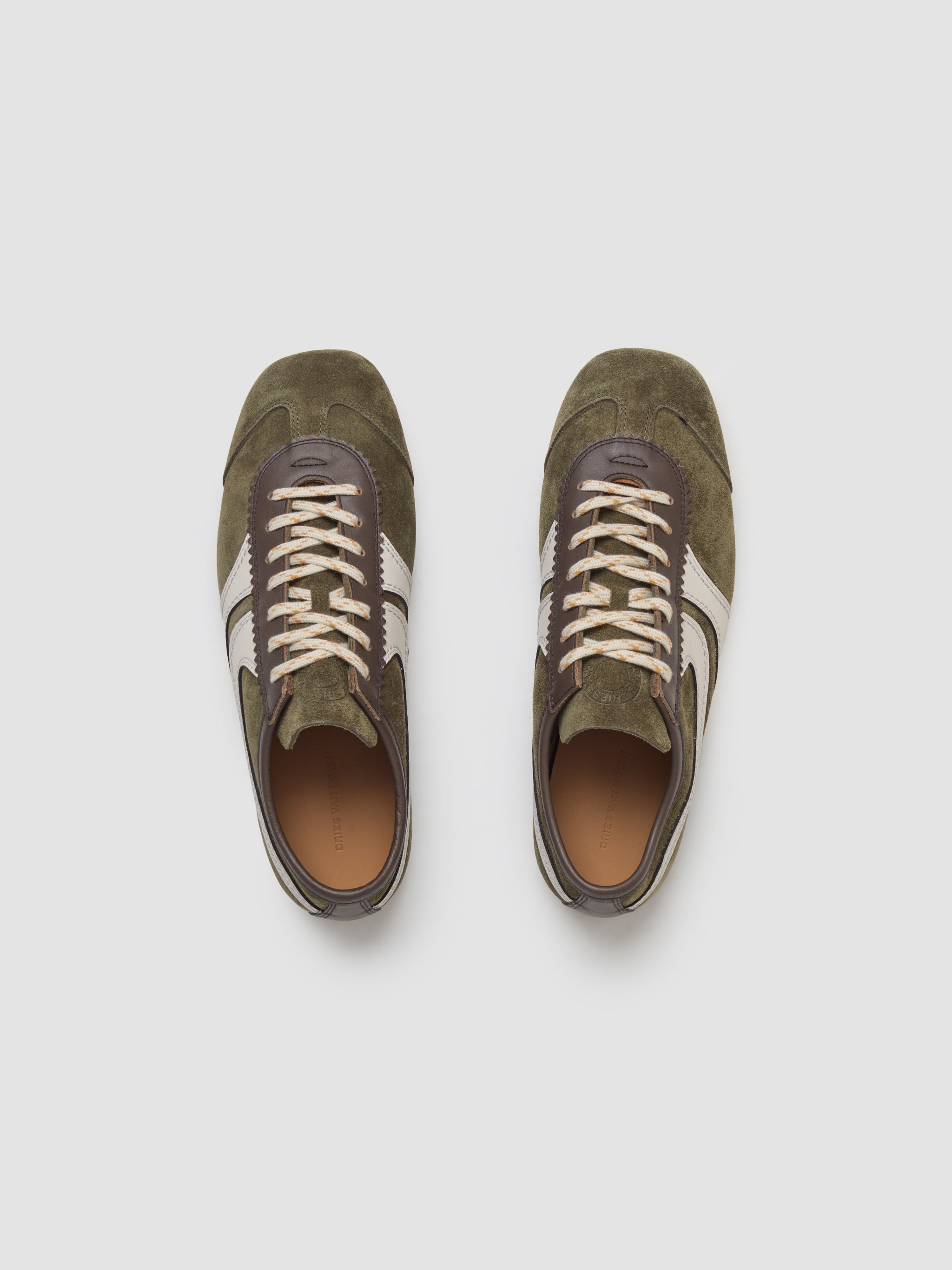 Men's Suede Sneaker in Olive