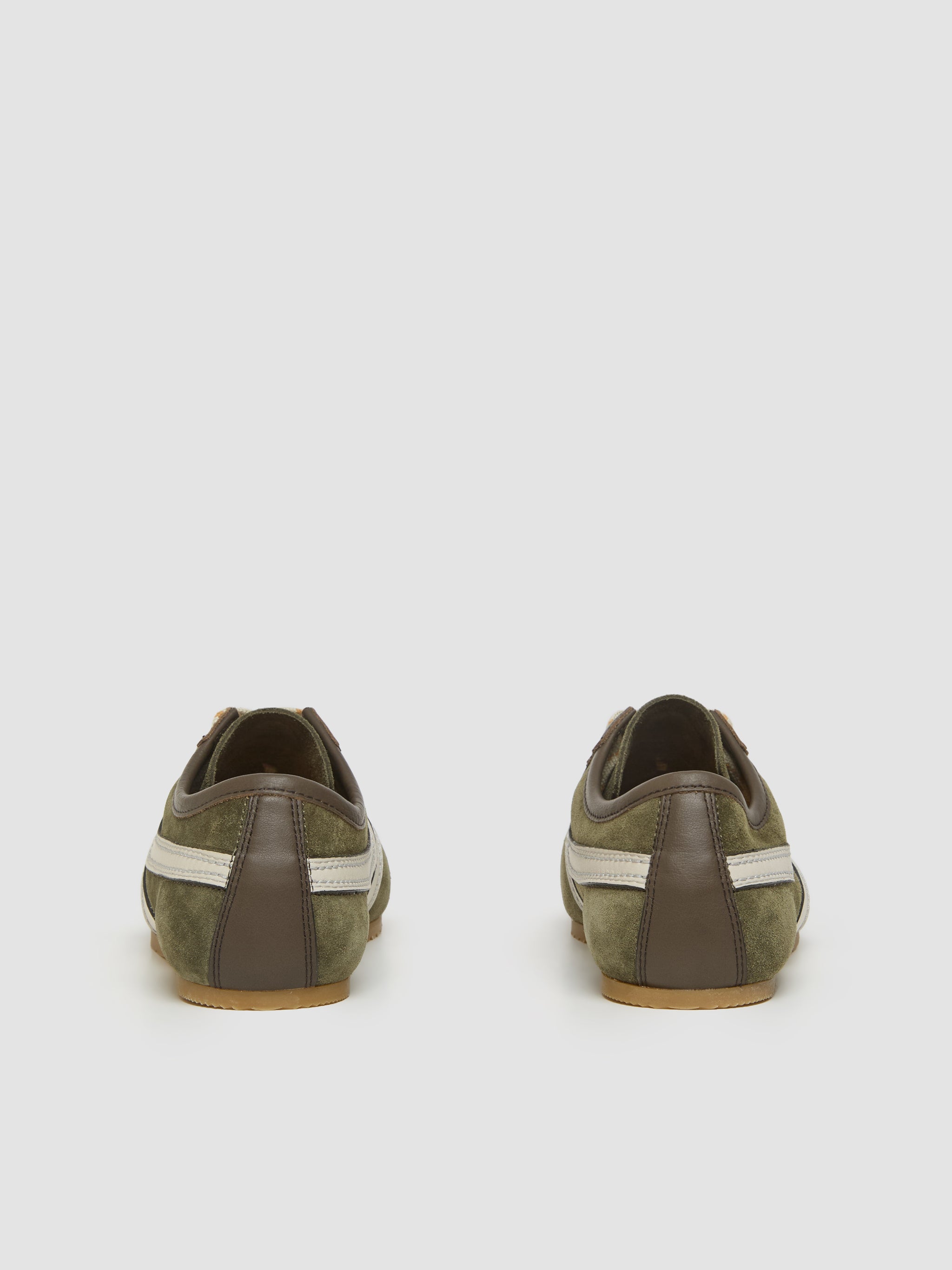 Men's Suede Sneaker in Olive