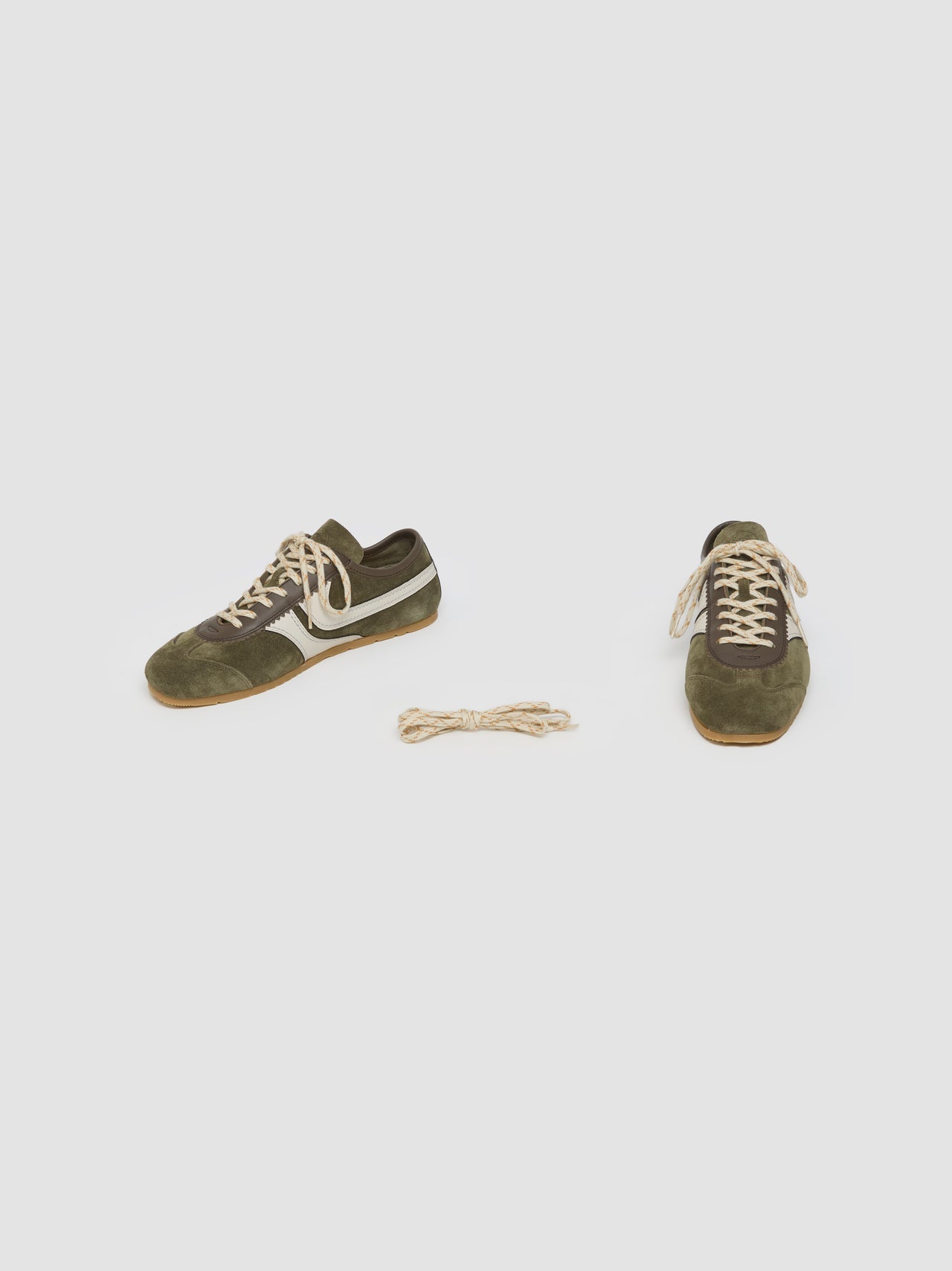 Men's Suede Sneaker in Olive