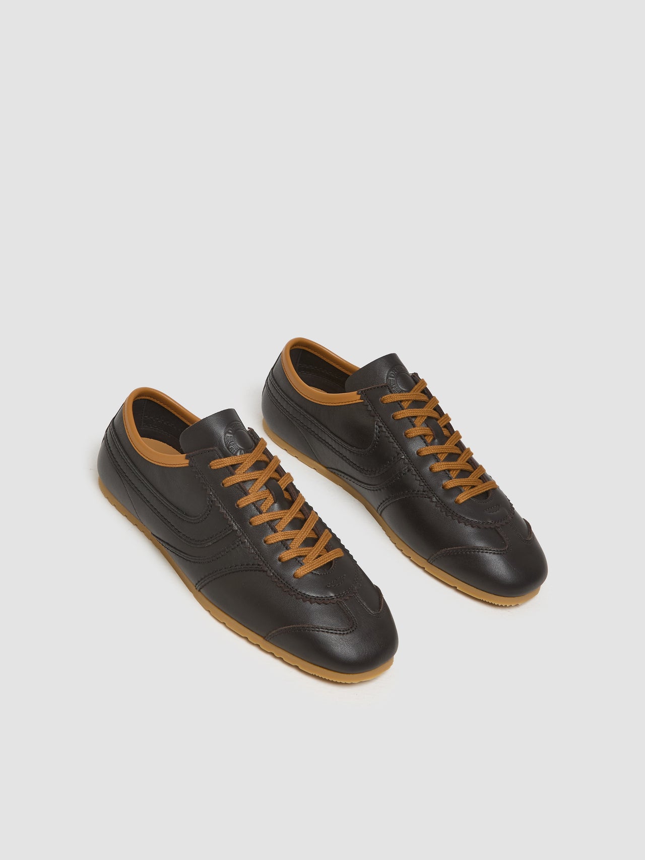 Men's Leather Sneaker in Dark Brown