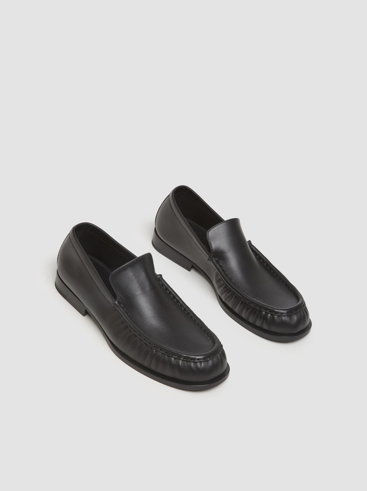 Women's Leather Loafers in Black