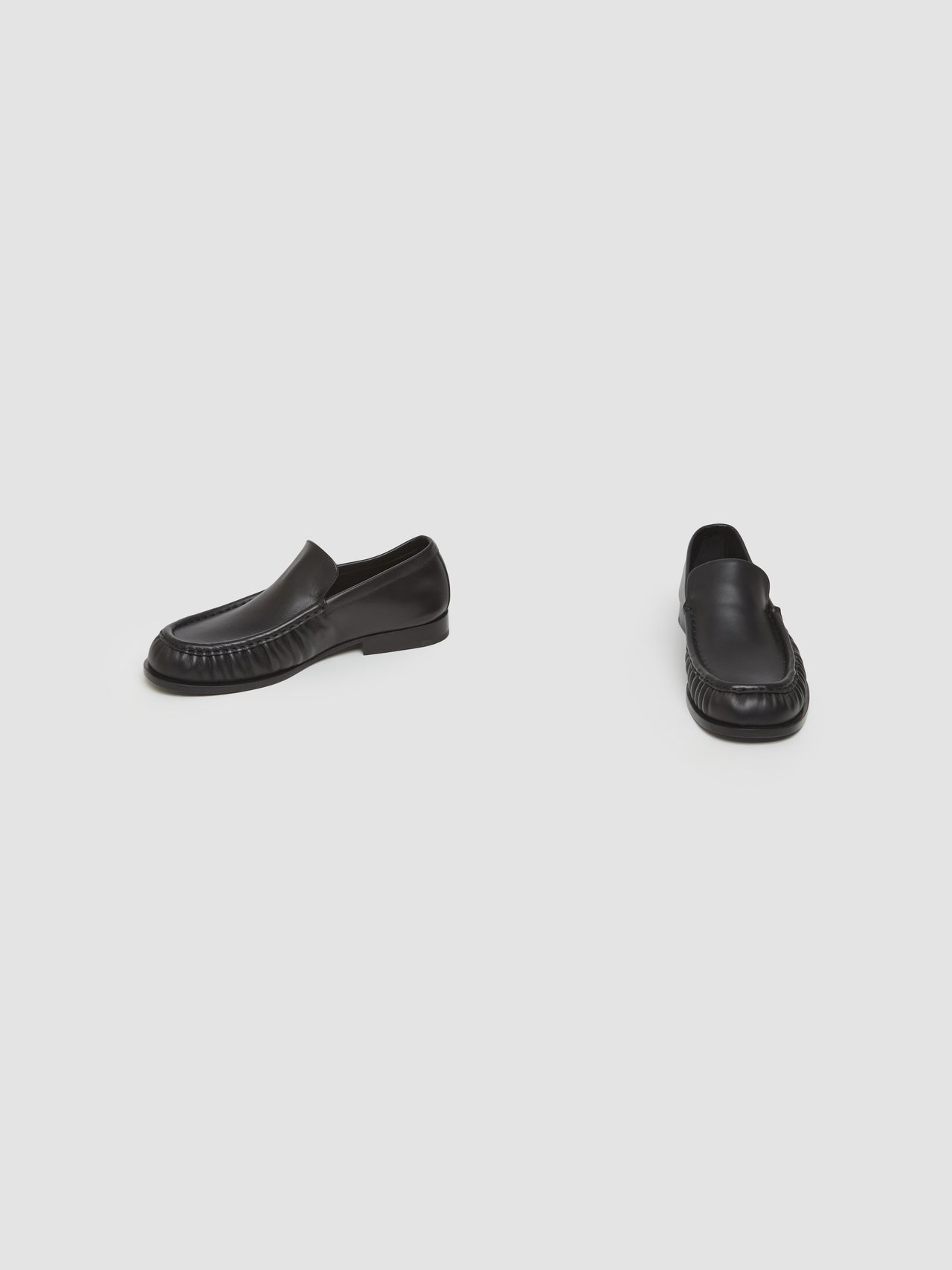 Women's Leather Loafers in Black