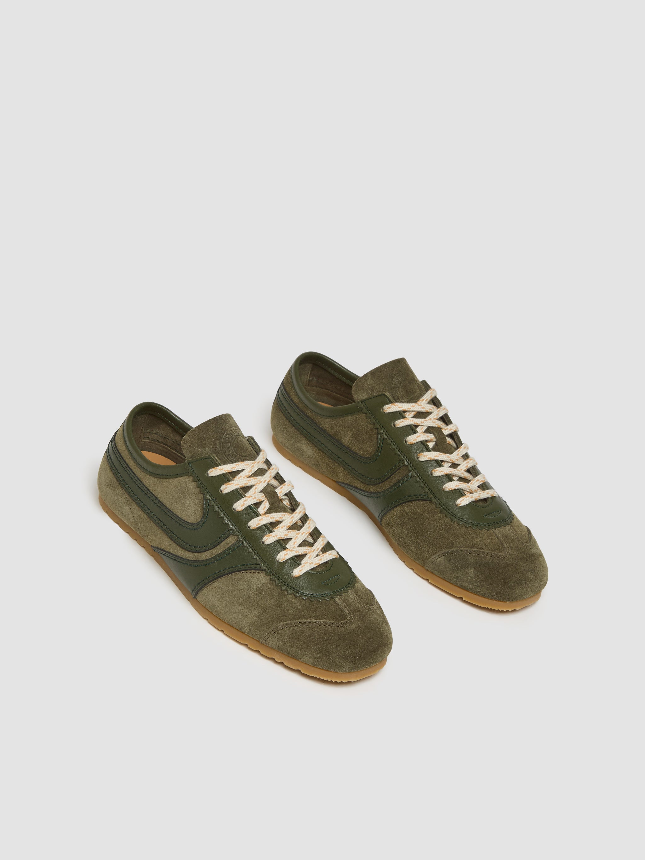 Women's Suede Sneaker in Olive