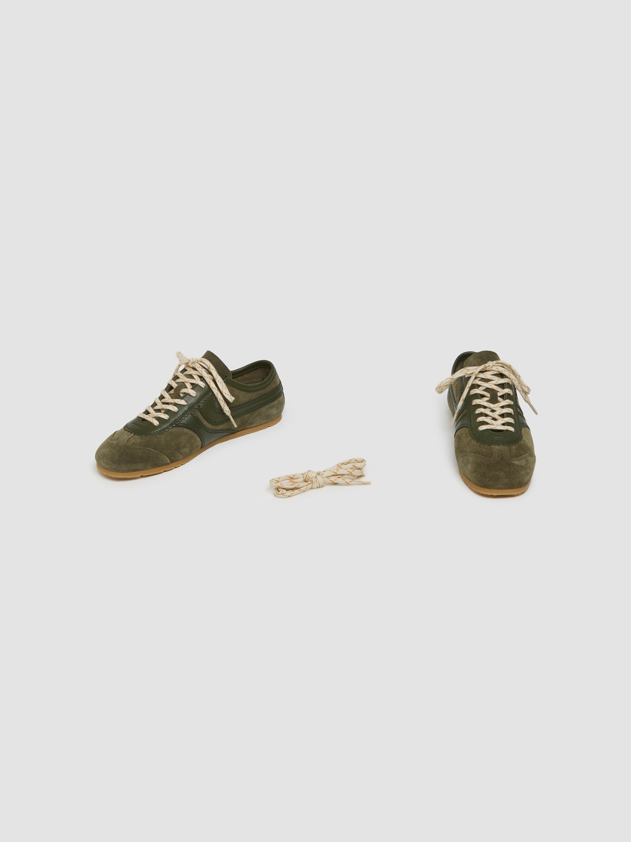 Women's Suede Sneaker in Olive