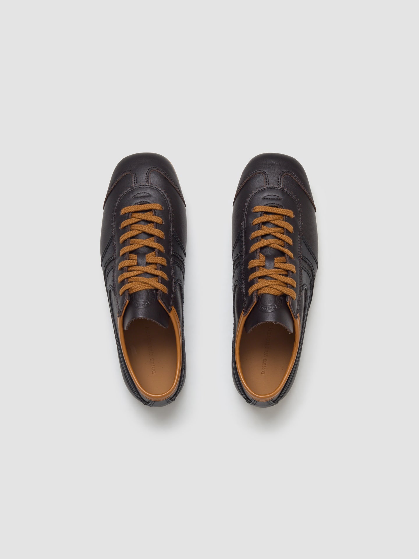 Women's Leather Sneaker in Dark Brown