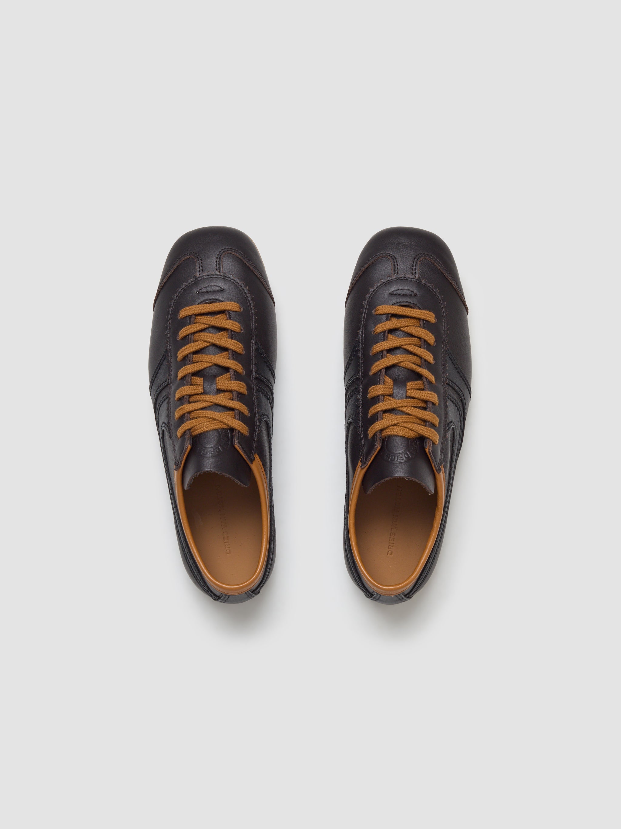 Women's Leather Sneaker in Dark Brown