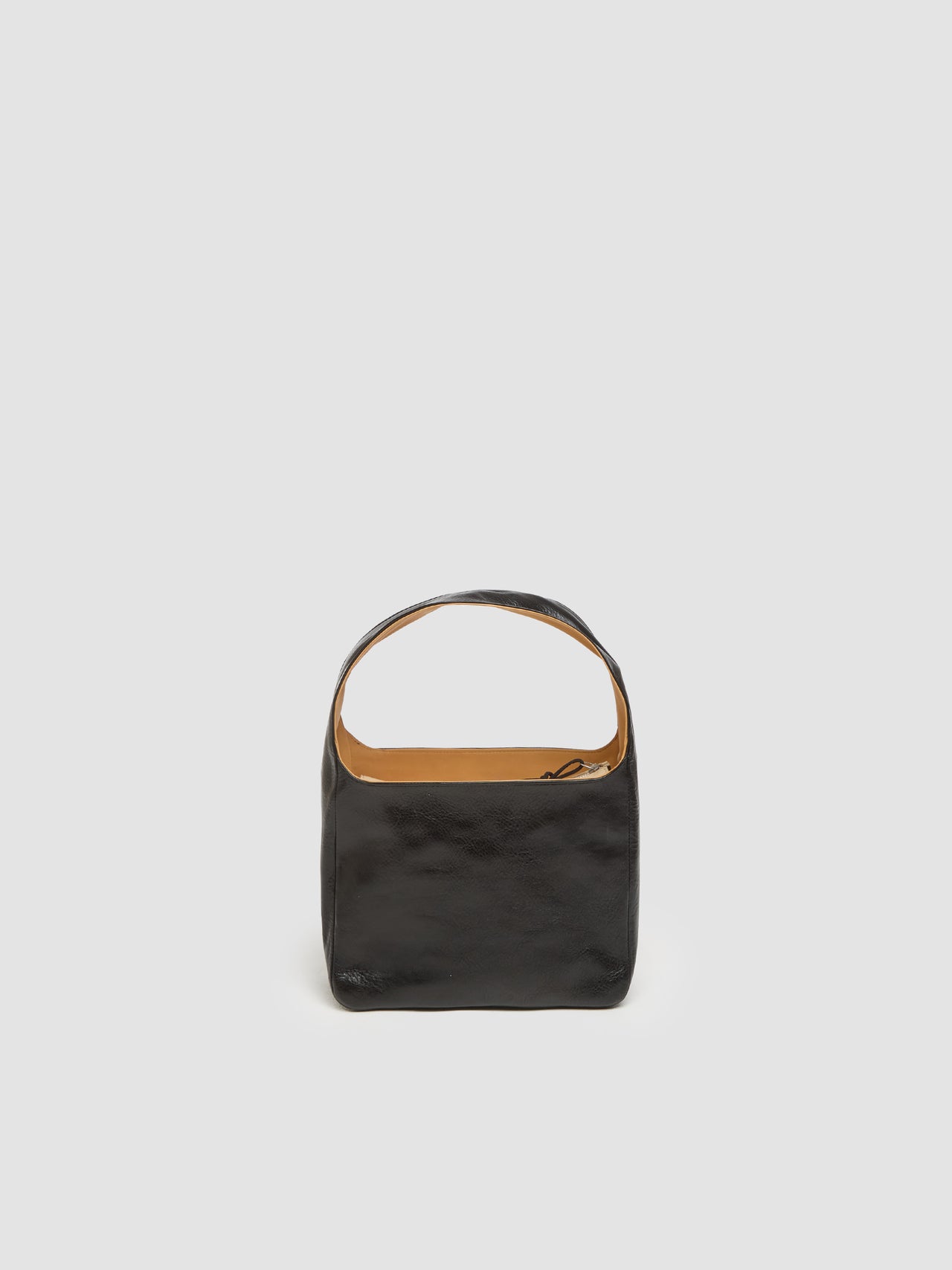 Brick Bag in Black Leather