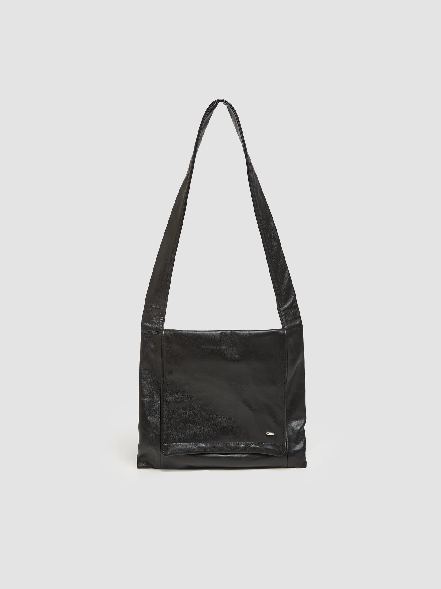 Slim Bag in Malleable Black Bull Hide