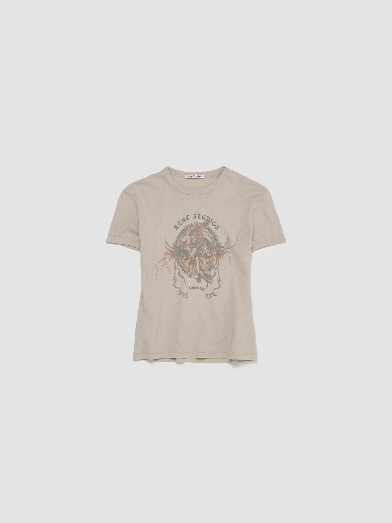 Printed T-Shirt in Faded Grey