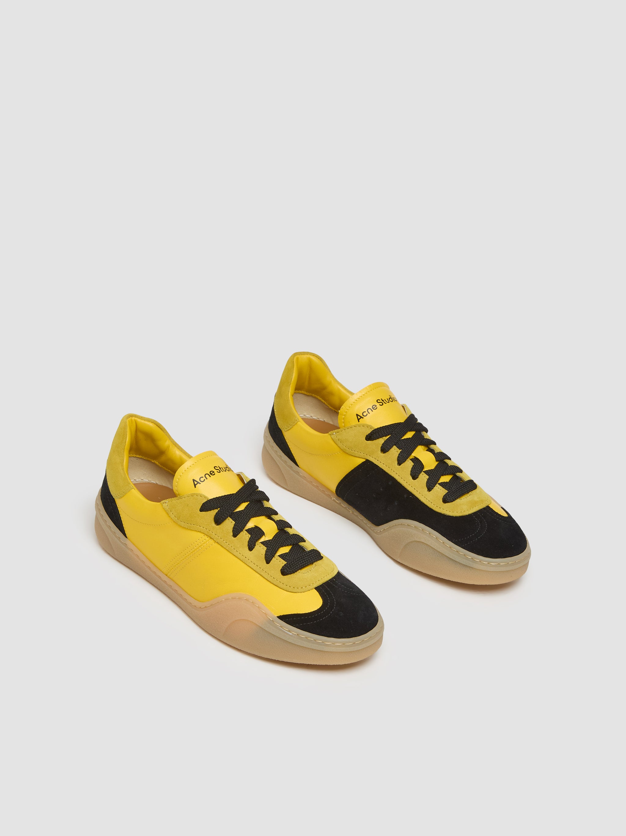 Women's Lace-Up Sneaker in Yellow